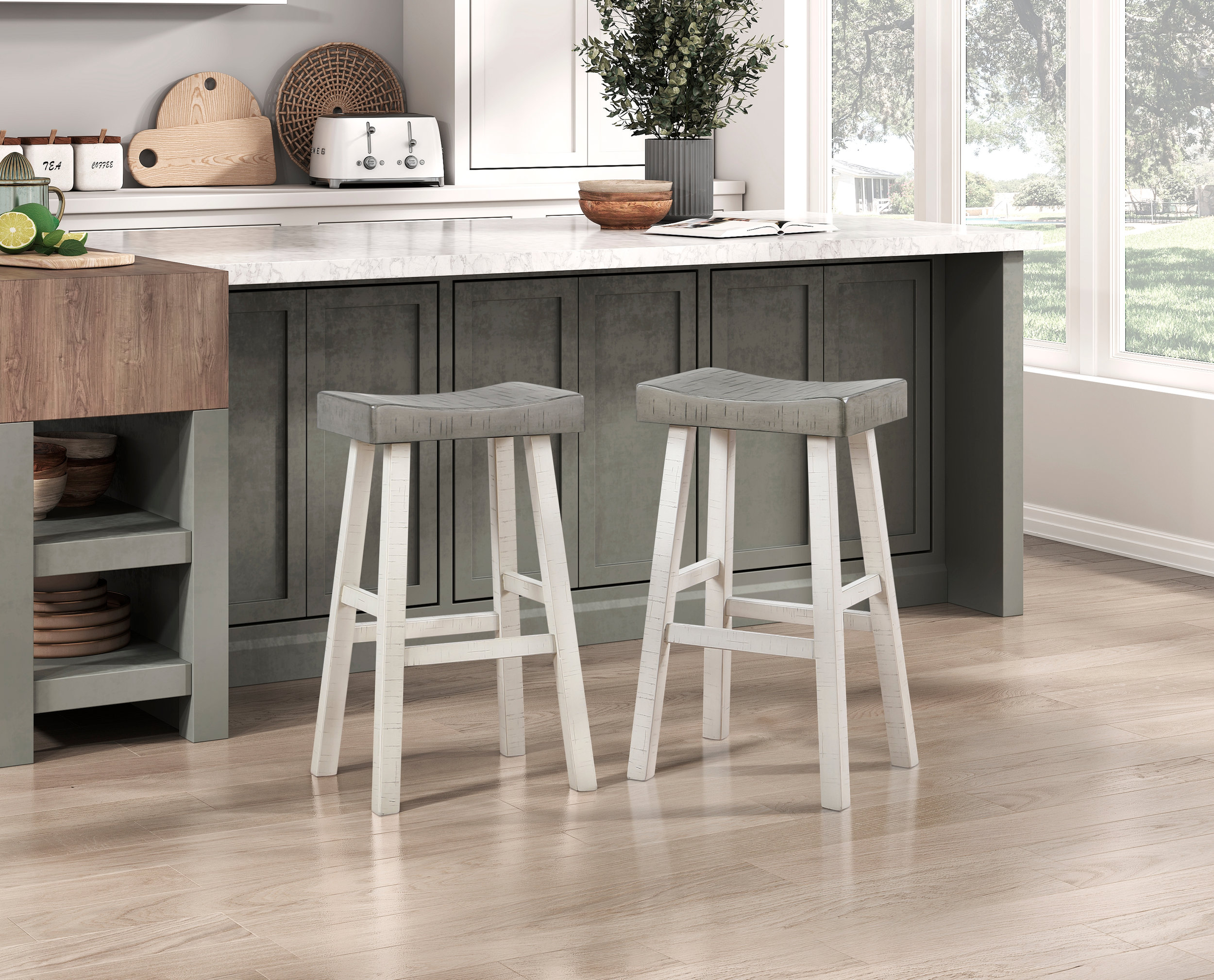 Caspian Wood 4-Piece Pack Pub Height Set