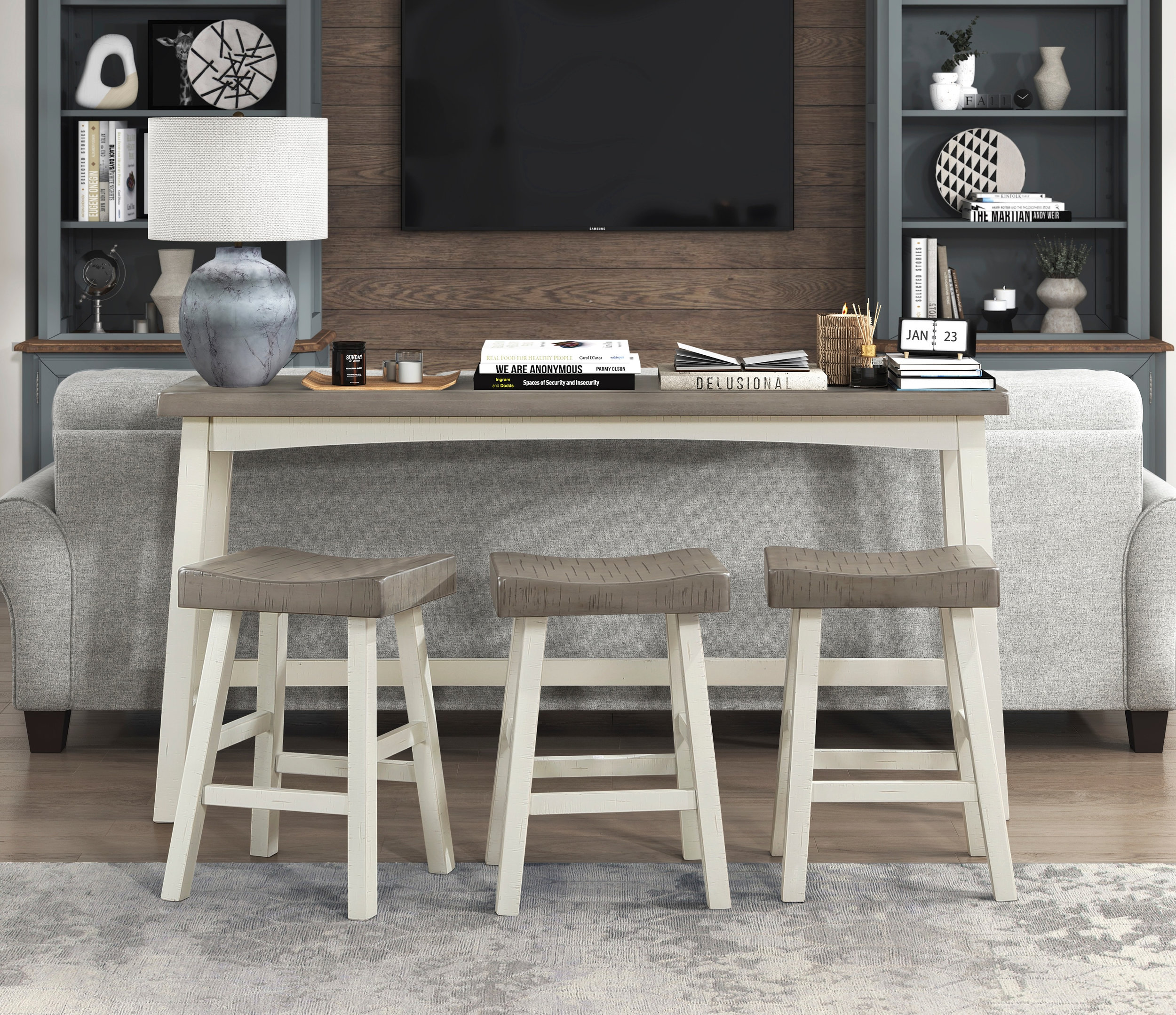 Caspian Wood 4-Piece Pack Counter Height Set