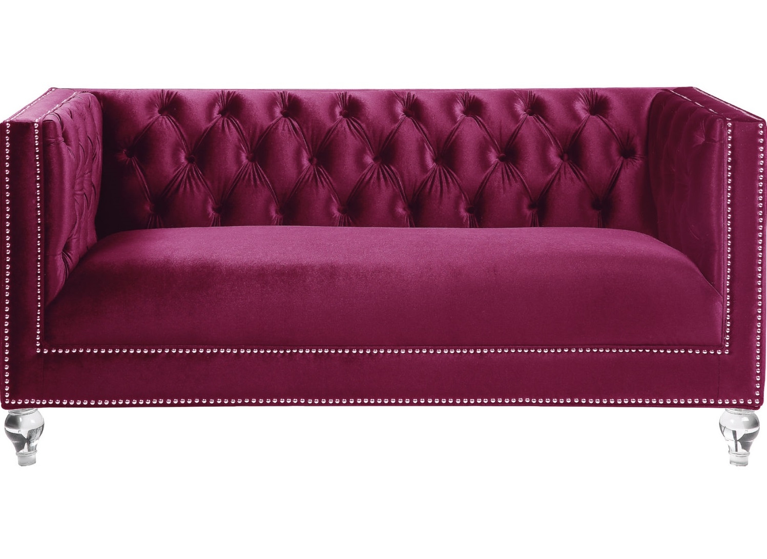 Heibero Velvet Tufted Loveseat