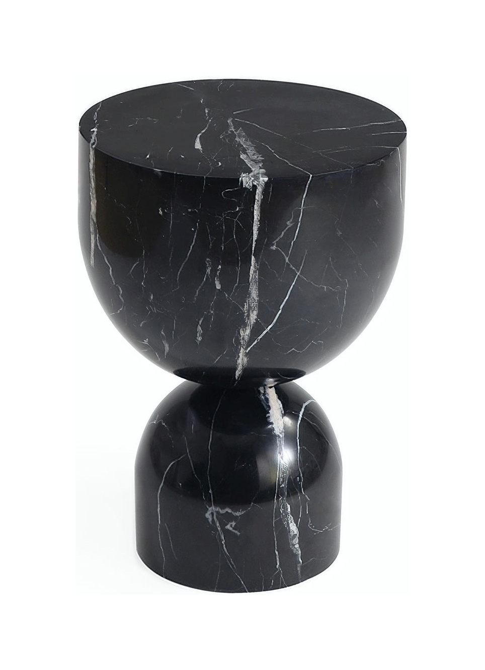 Apothecary Round Marble End Table