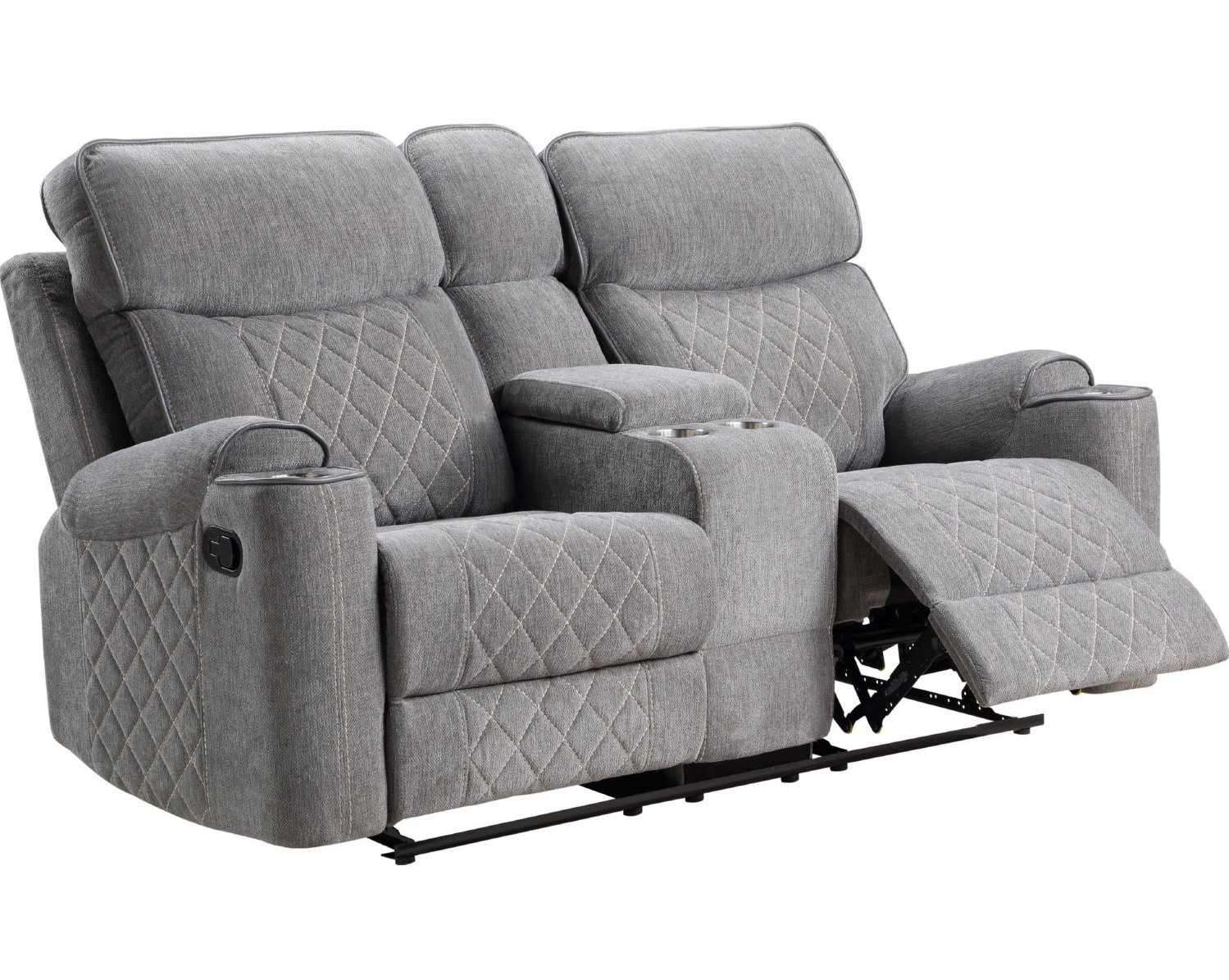 Aulada Fabric Glider Recliner Loveseat