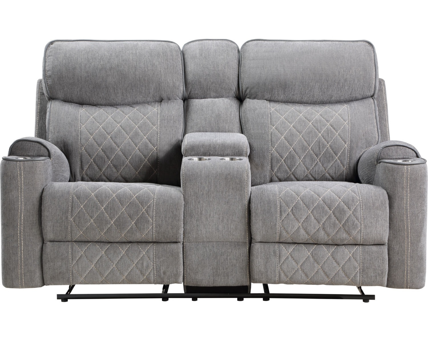 Aulada Fabric Glider Recliner Loveseat