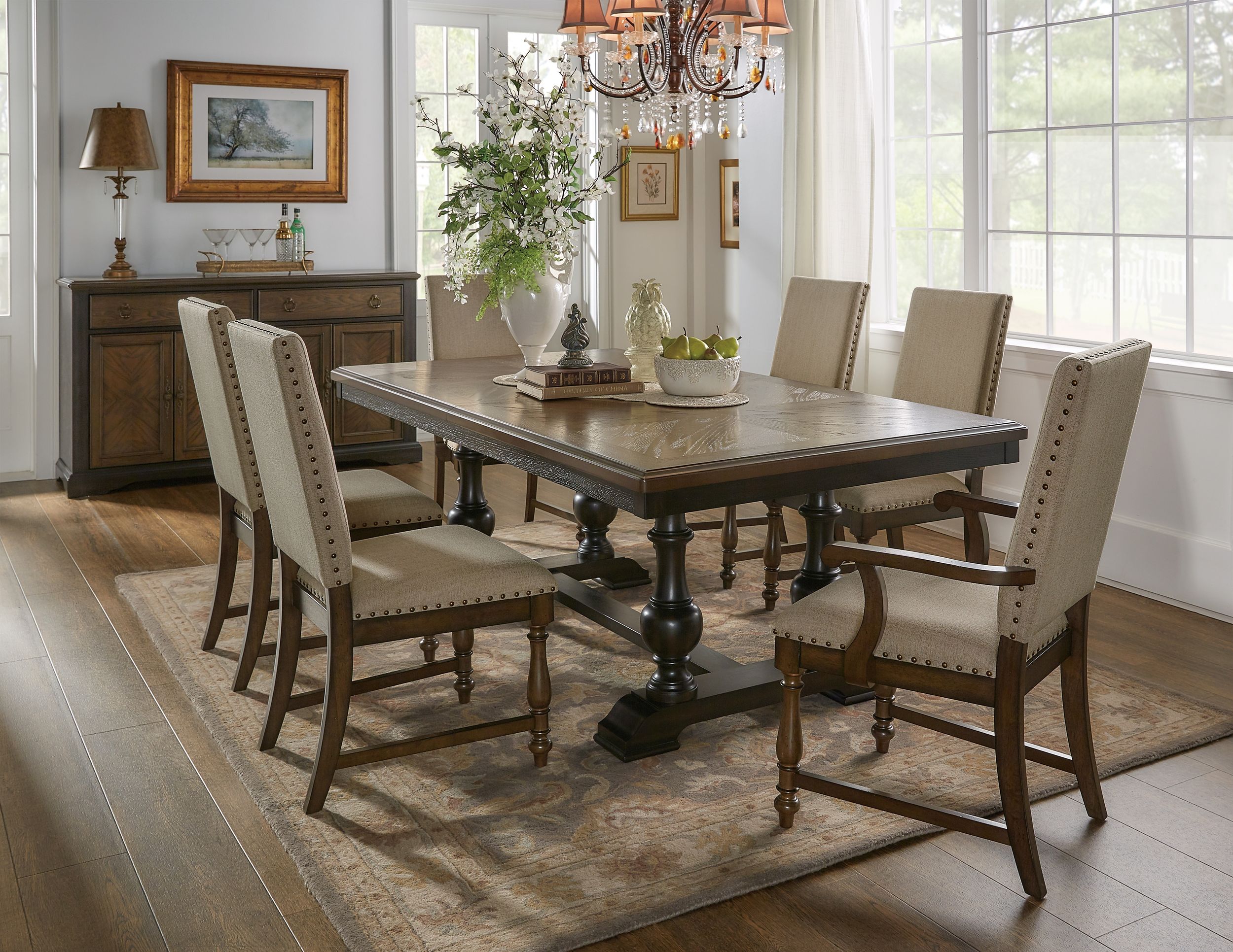 Stonington Wood Server with 2 Drawers & 4 Doors