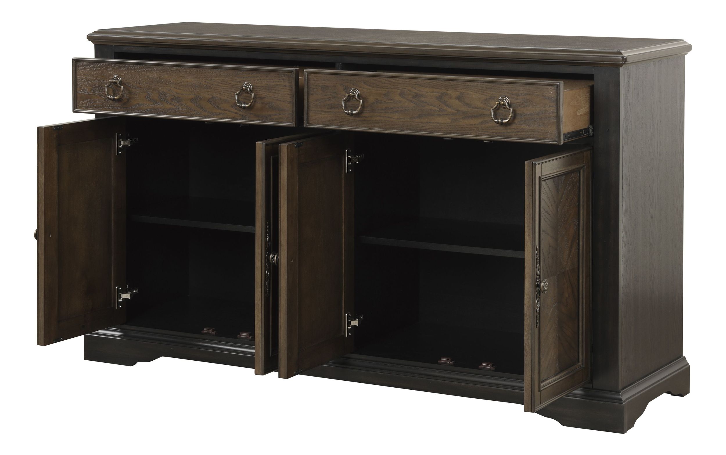 Stonington Wood Server with 2 Drawers & 4 Doors