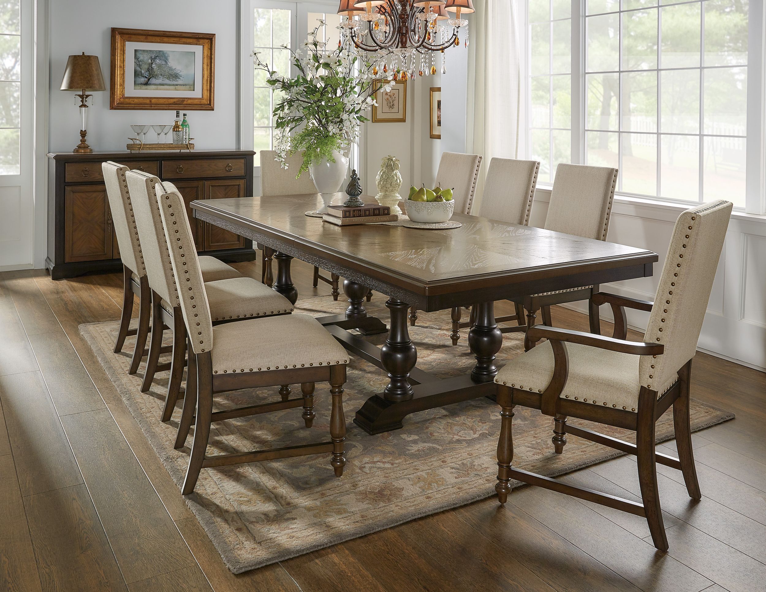 Stonington Fabric/Wood Arm Chair