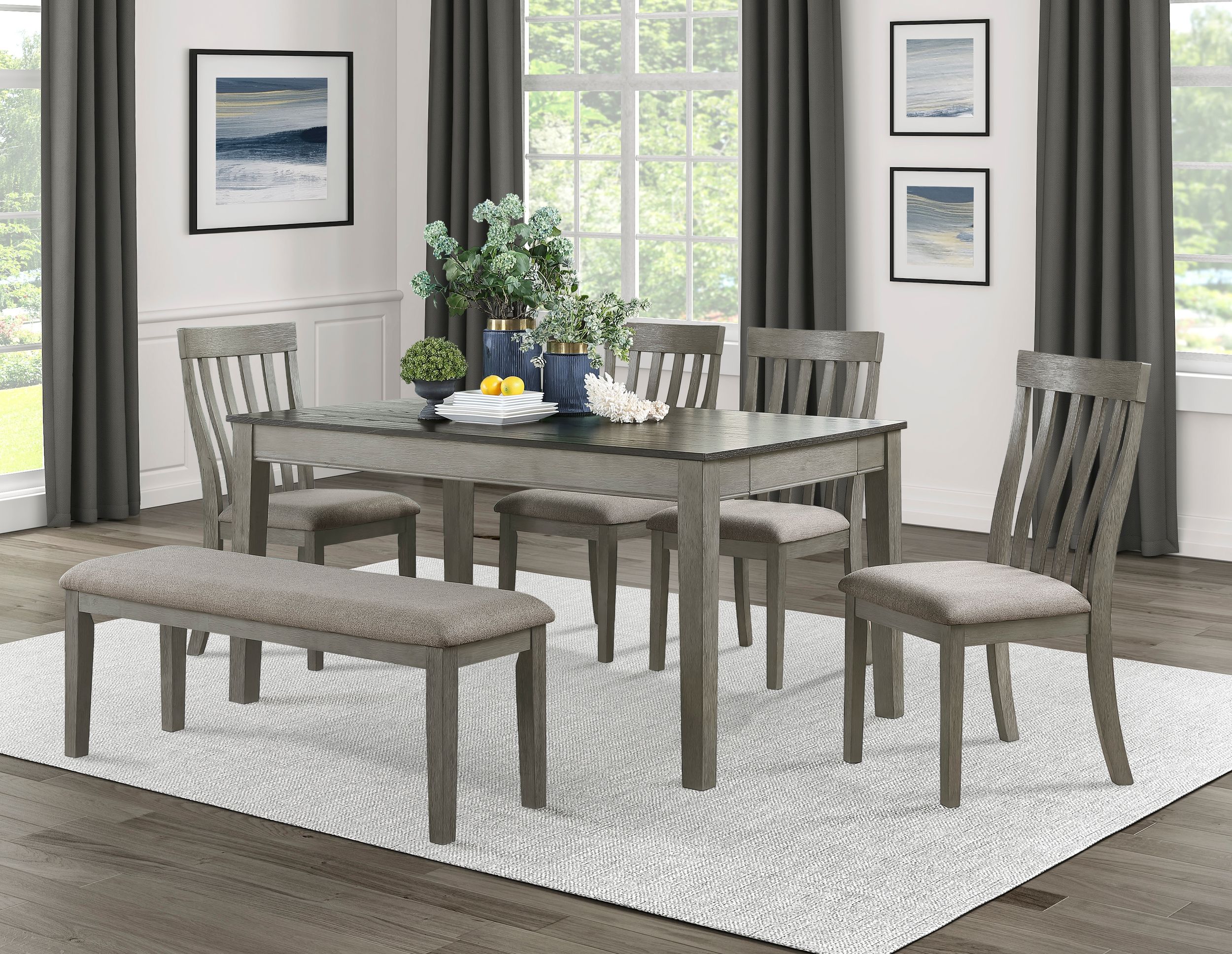 Armhurst Wood/Fabric Dining Bench
