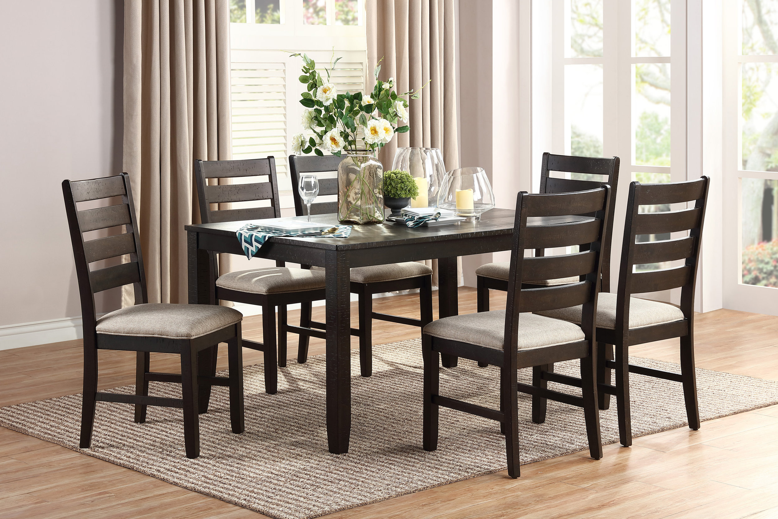 Blair Wood 7-Piece Pack Dinette Set