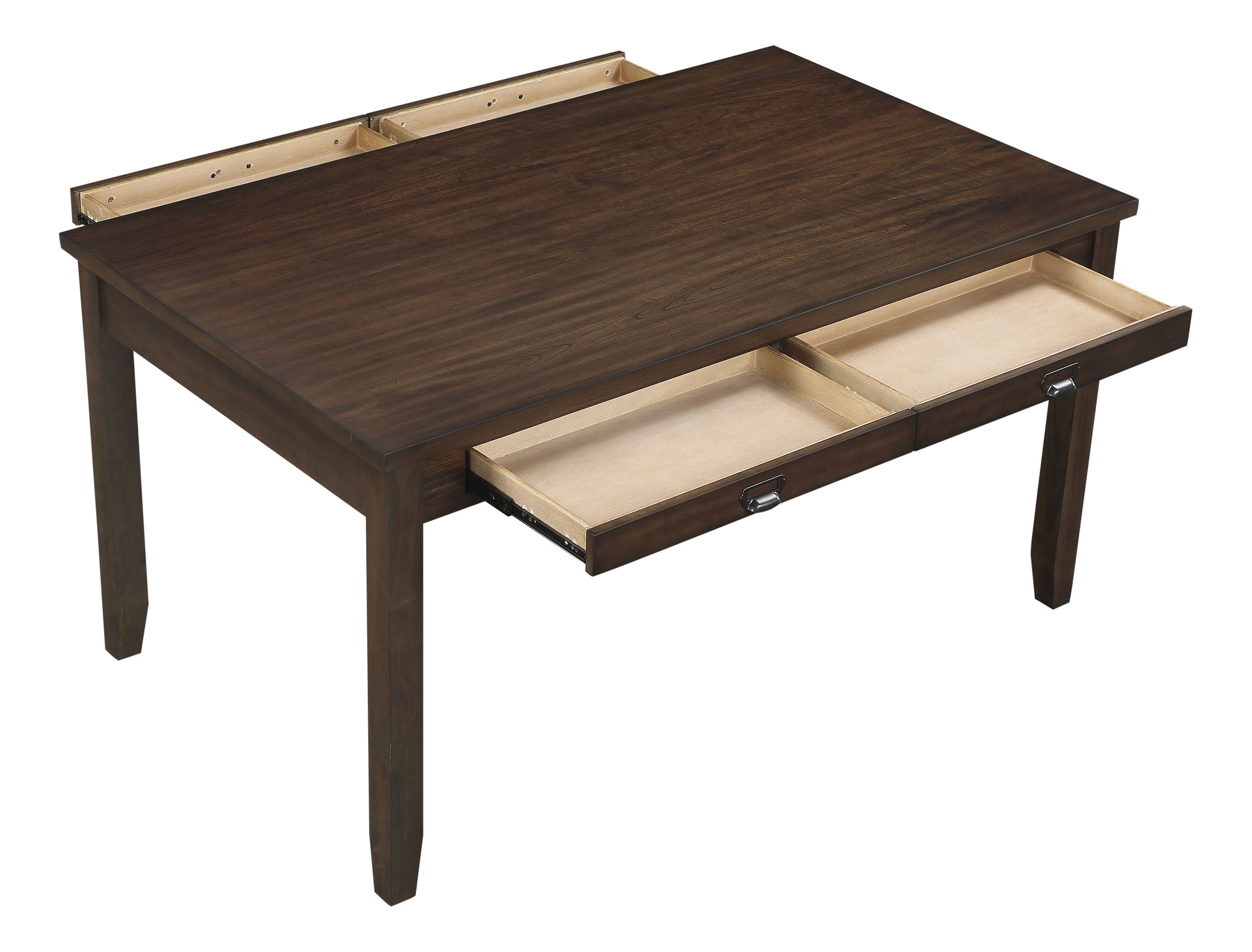 Binghampton Rectangular Wood Dining Table with 2 Drawers