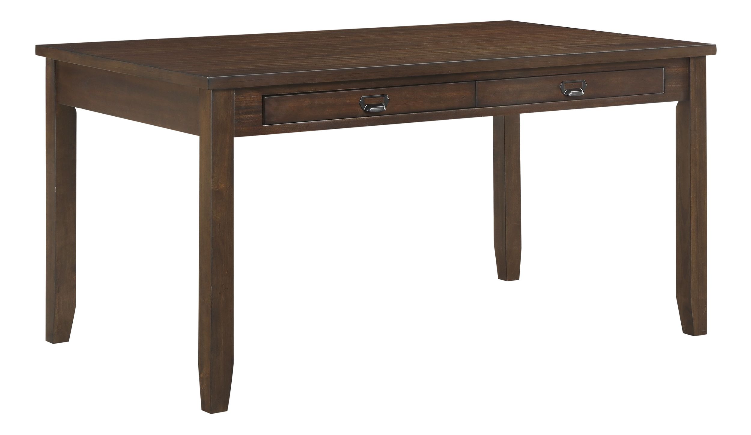 Binghampton Rectangular Wood Dining Table with 2 Drawers