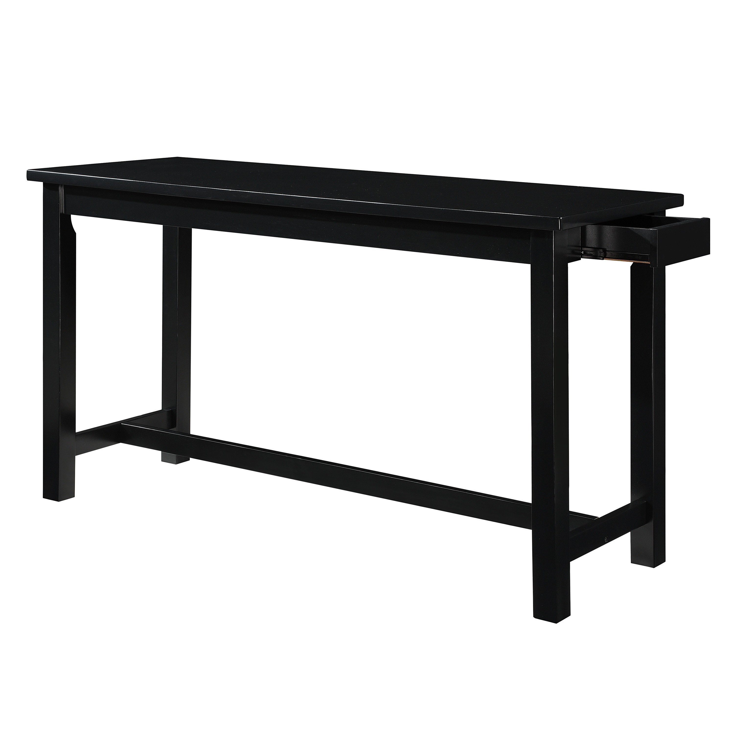 Connected Wood/Fabric 4-Piece Pack Counter Height Set with Drawer