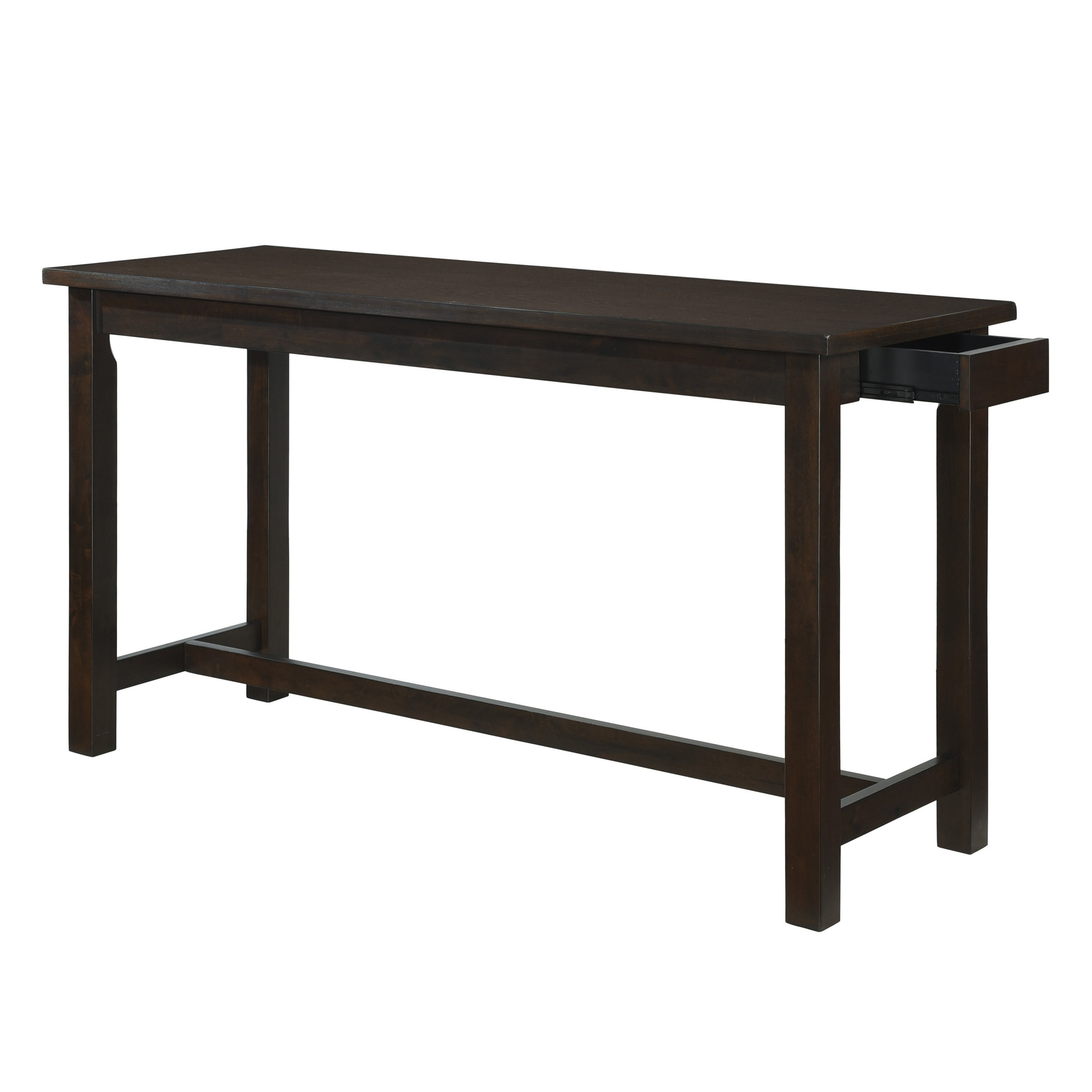 Connected Wood/Fabric 4-Piece Pack Counter Height Set with Drawer