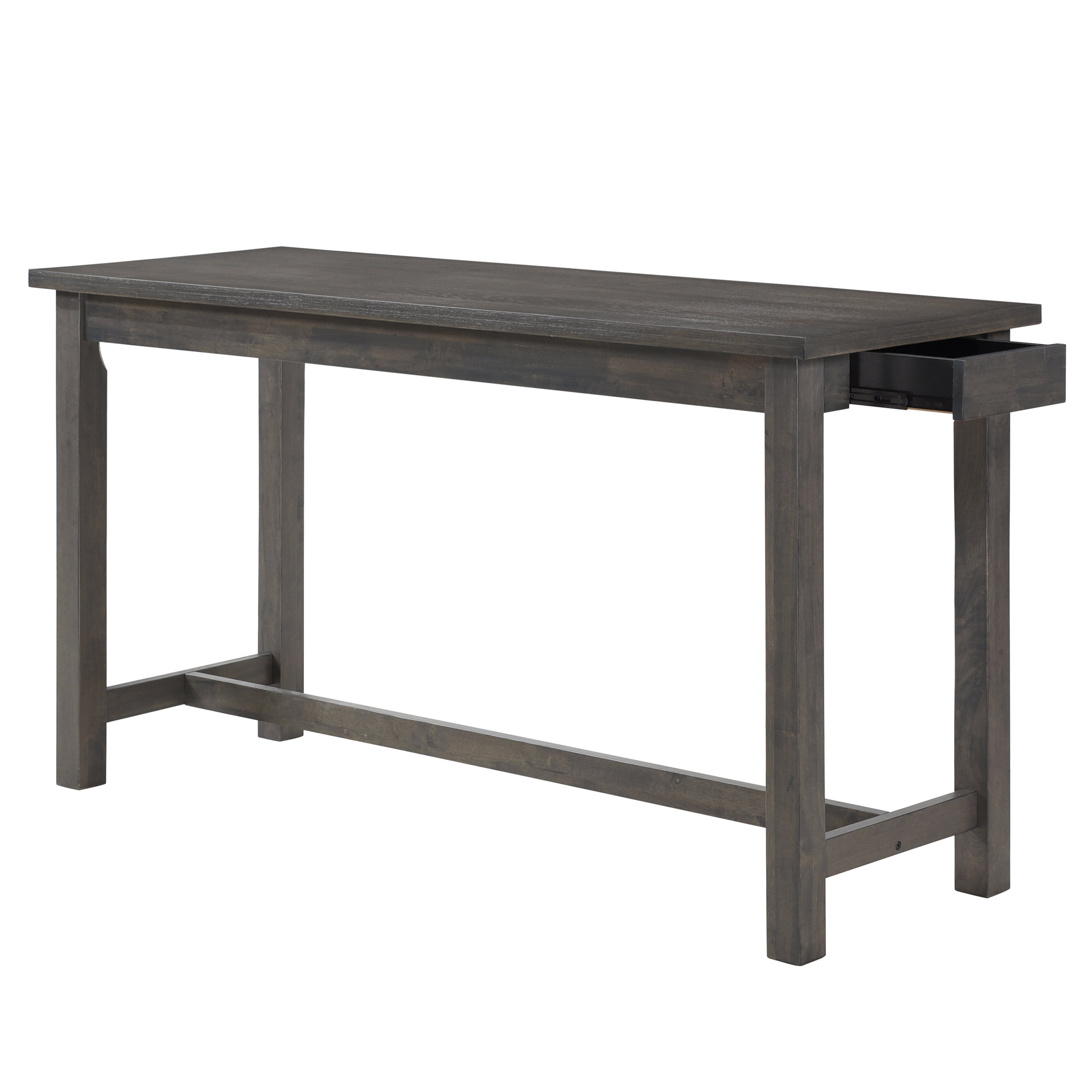 Connected Wood/Fabric 4-Piece Pack Counter Height Set with Drawer