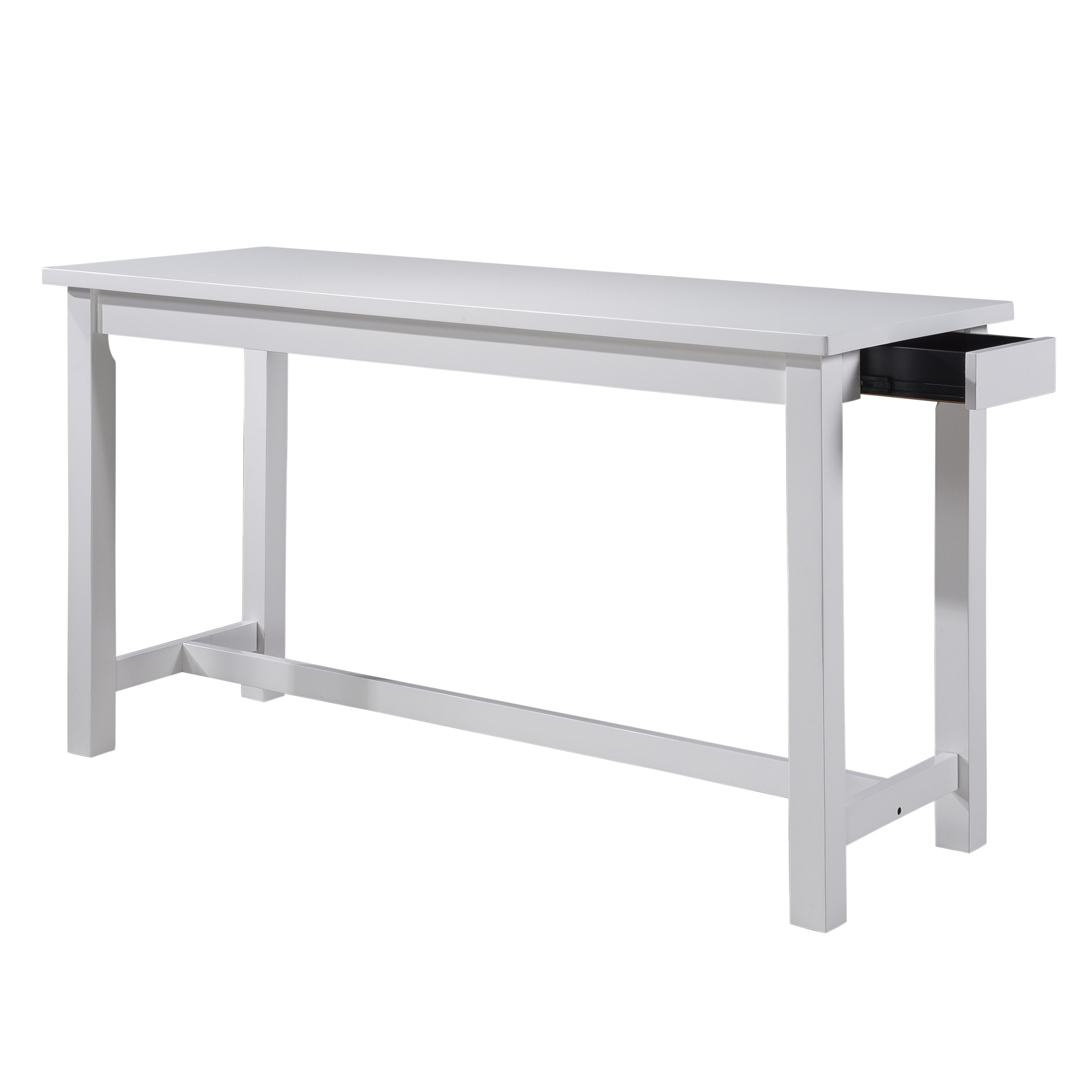 Connected Wood/Fabric 4-Piece Pack Counter Height Set with Drawer