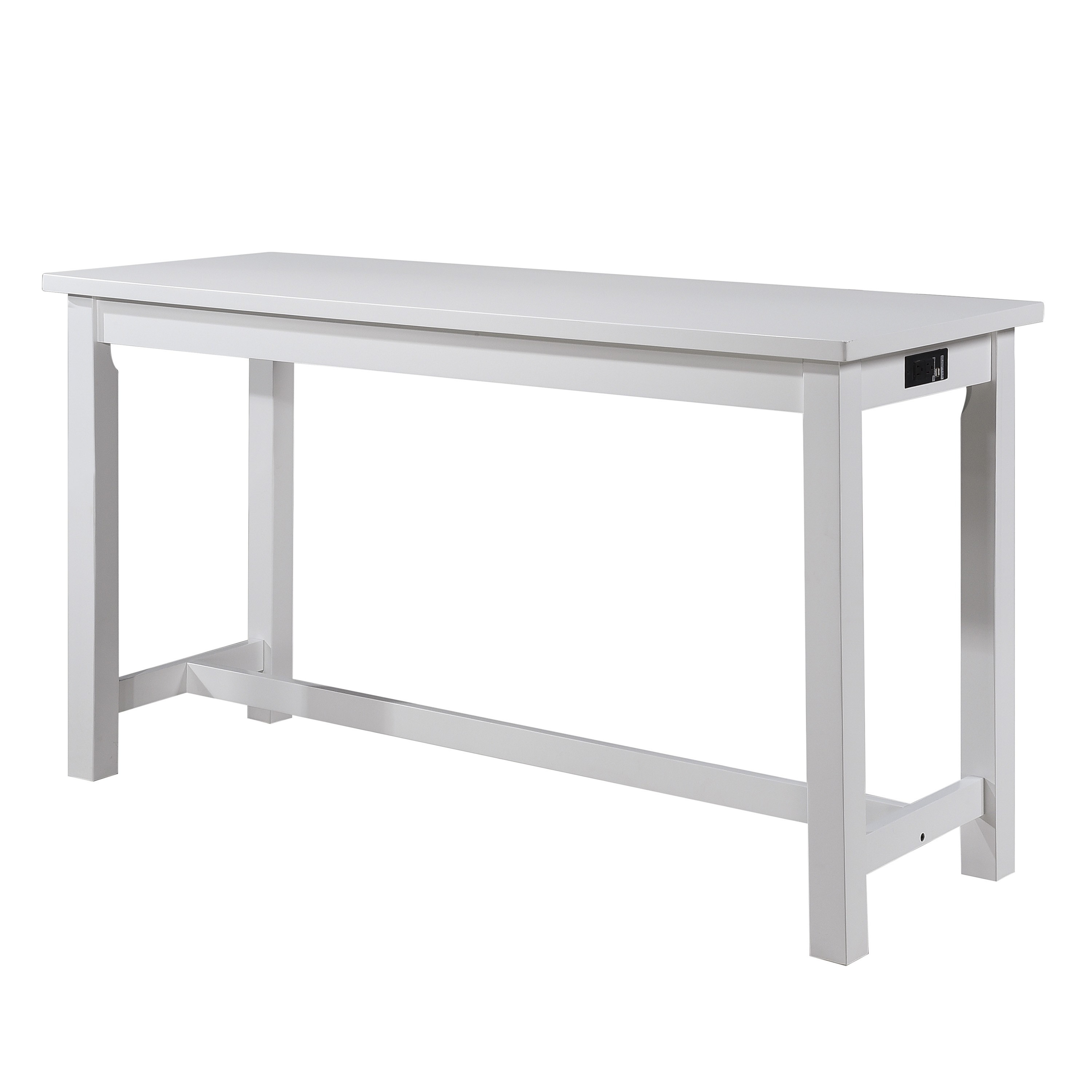 Connected Wood/Fabric 4-Piece Pack Counter Height Set with Drawer