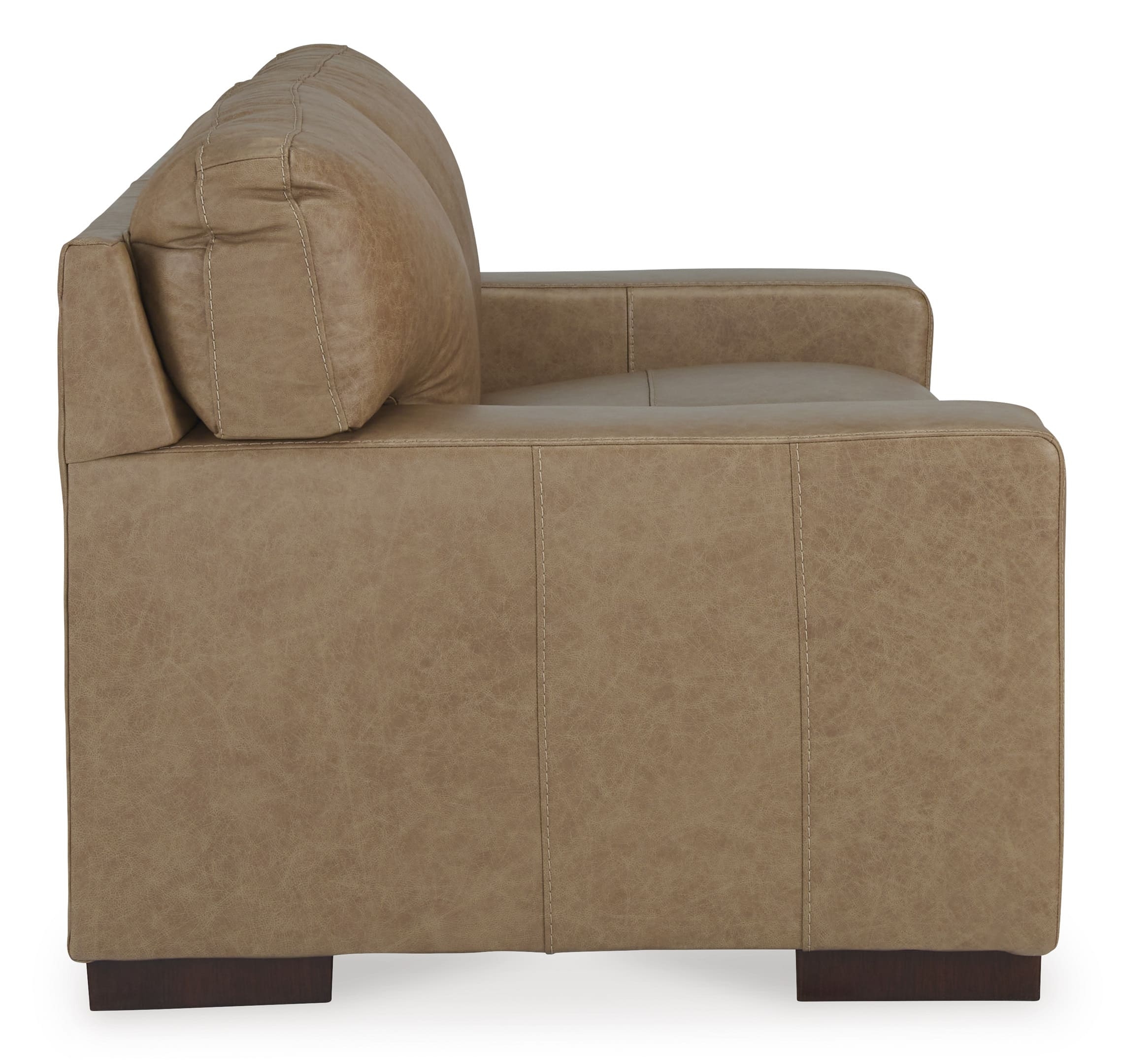 Ashley Lombardia Leather Loveseat Side