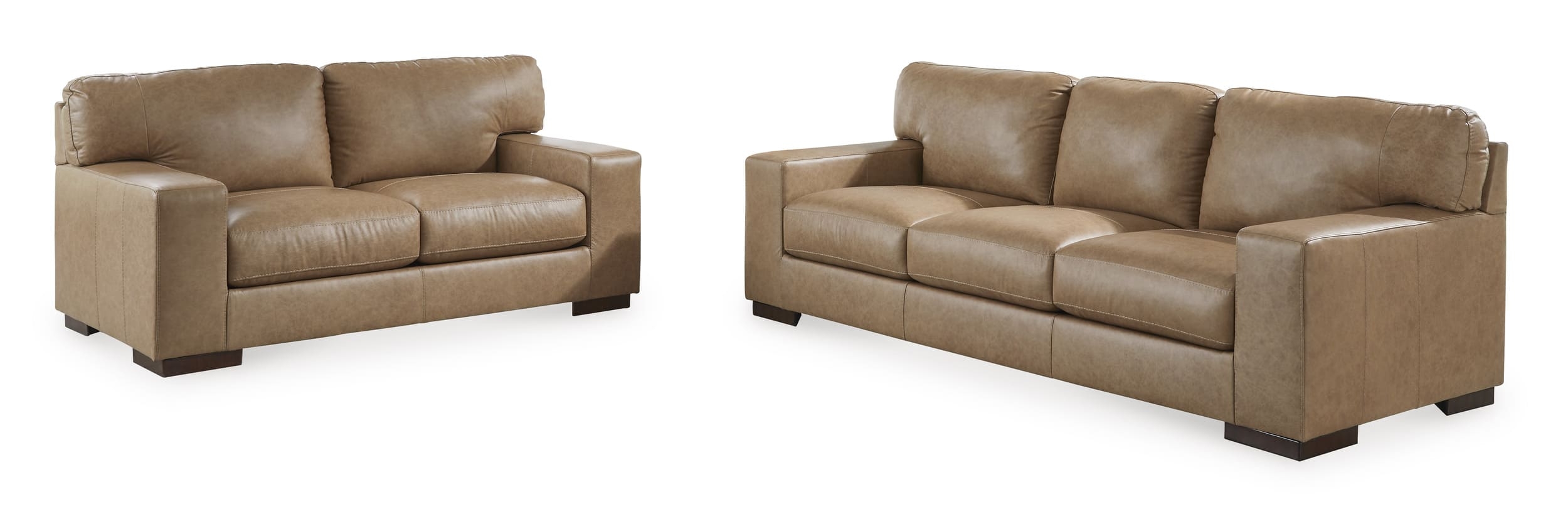 ashley Lombardia Leather Sofa and Loveseat