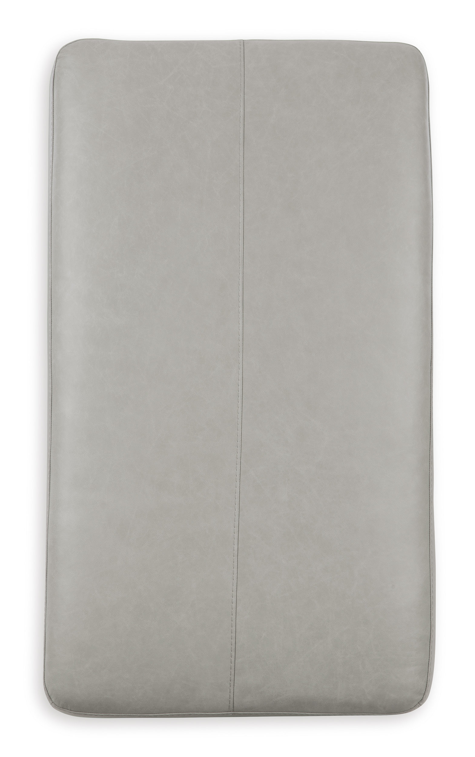 Amiata 43" Rectangular Genuine Leather Ottoman - Glacier Gray