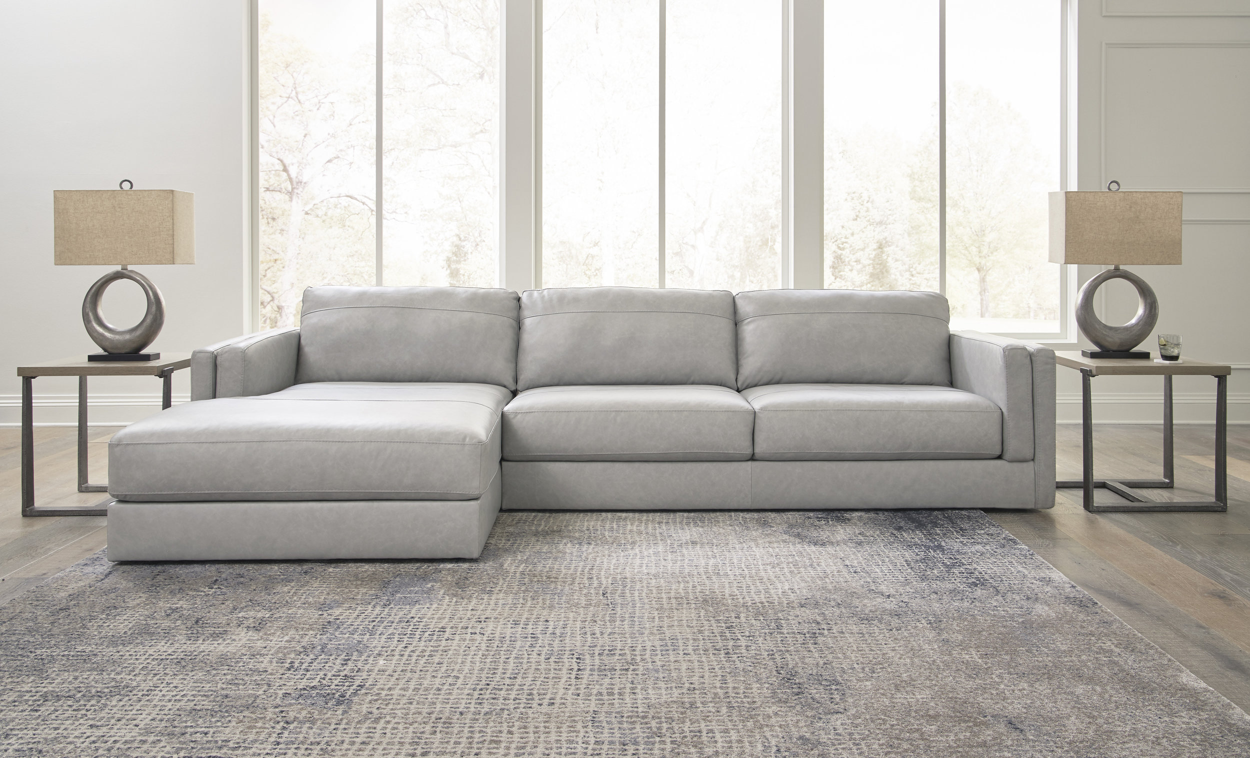 Amiata 2-Piece Leather Sectional 