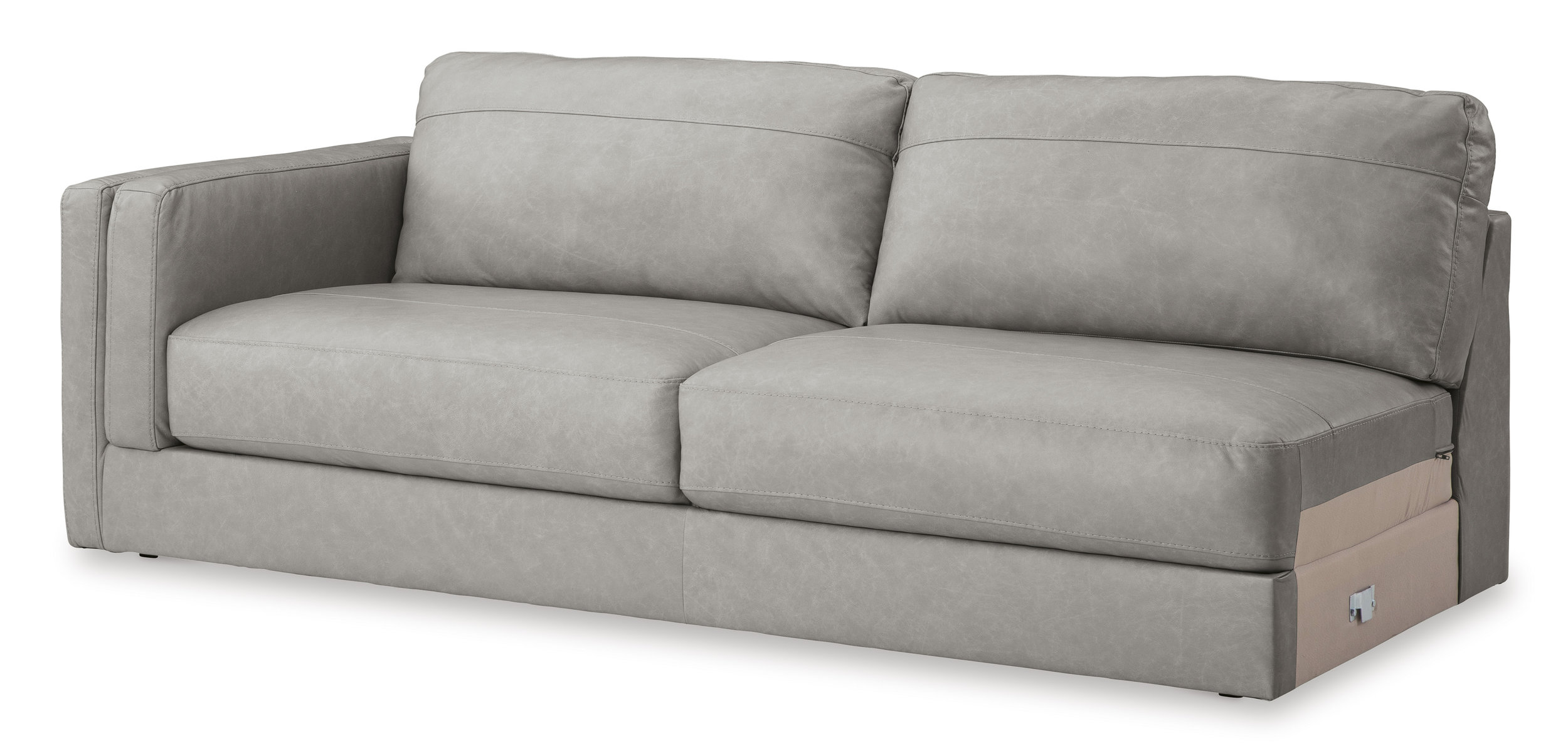 Amiata Leather 2-Piece L-Shaped Sectional Sofa w/Right Chaise