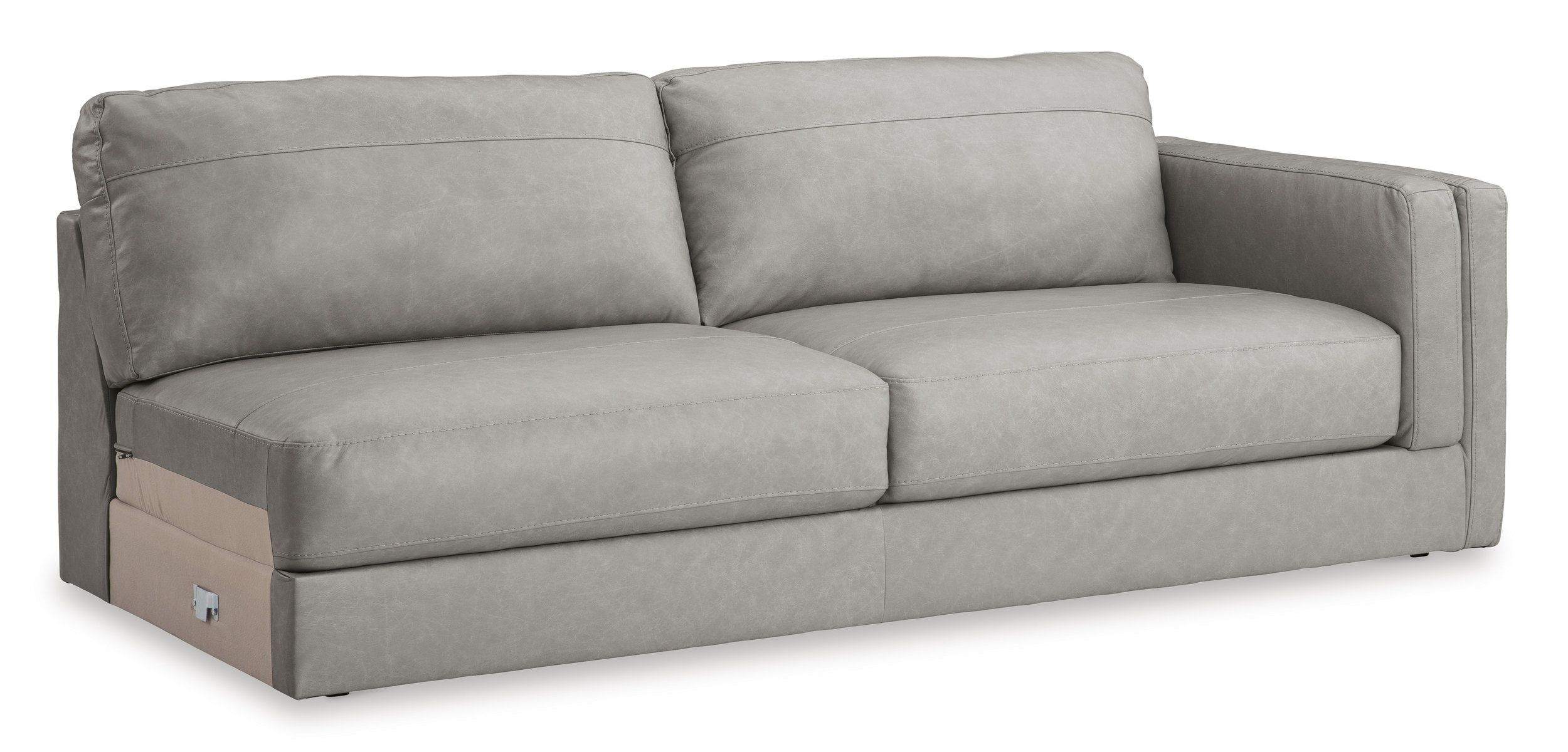 Amiata Leather 2-Piece L-Shaped Sectional Sofa w/Right Chaise