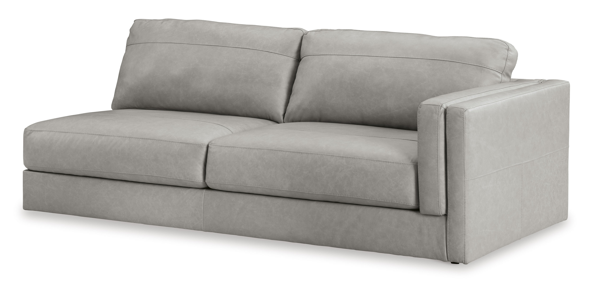 Amiata Leather 2-Piece L-Shaped Sectional Sofa w/Right Chaise