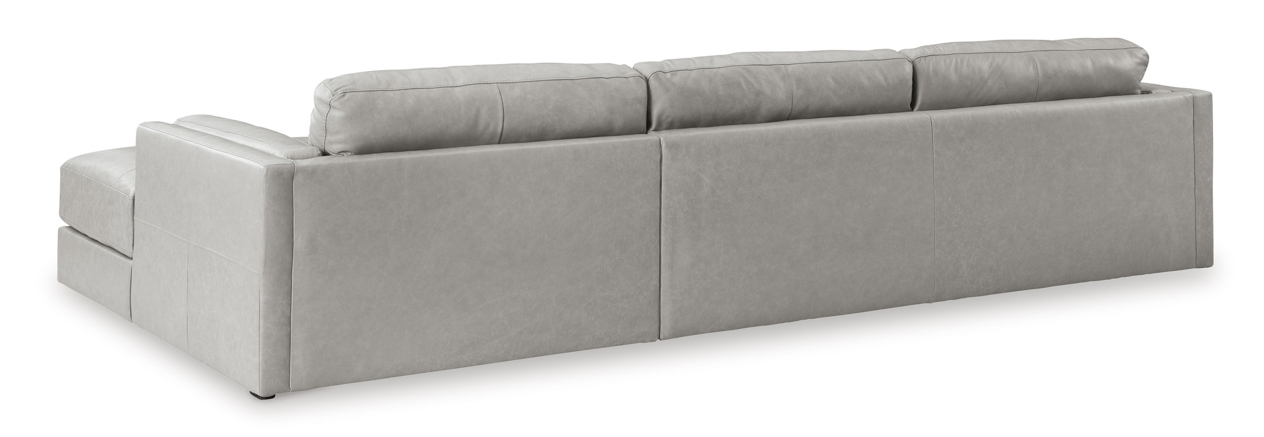Amiata Leather 2-Piece L-Shaped Sectional Sofa w/Right Chaise