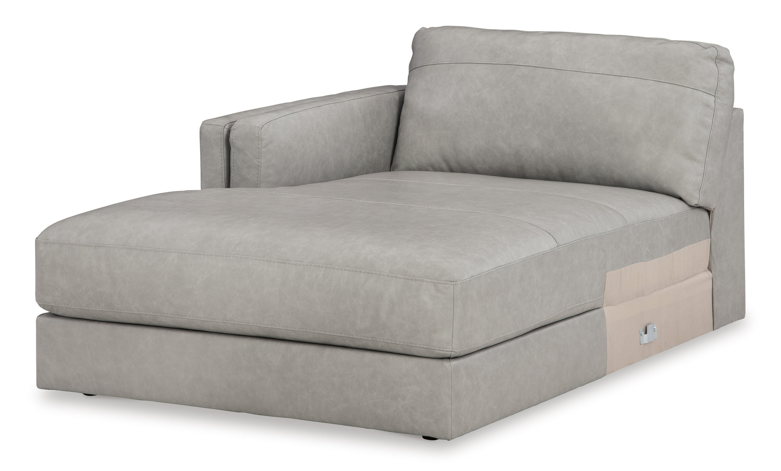Amiata Leather 2-Piece L-Shaped Sectional Sofa w/Right Chaise