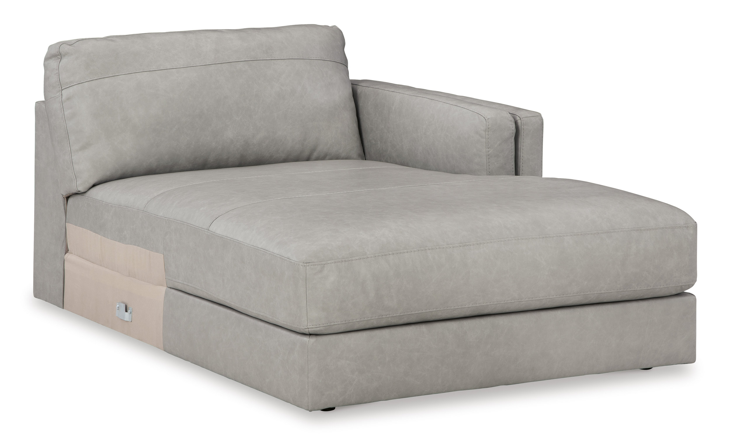 Amiata Leather 2-Piece L-Shaped Sectional Sofa w/Right Chaise