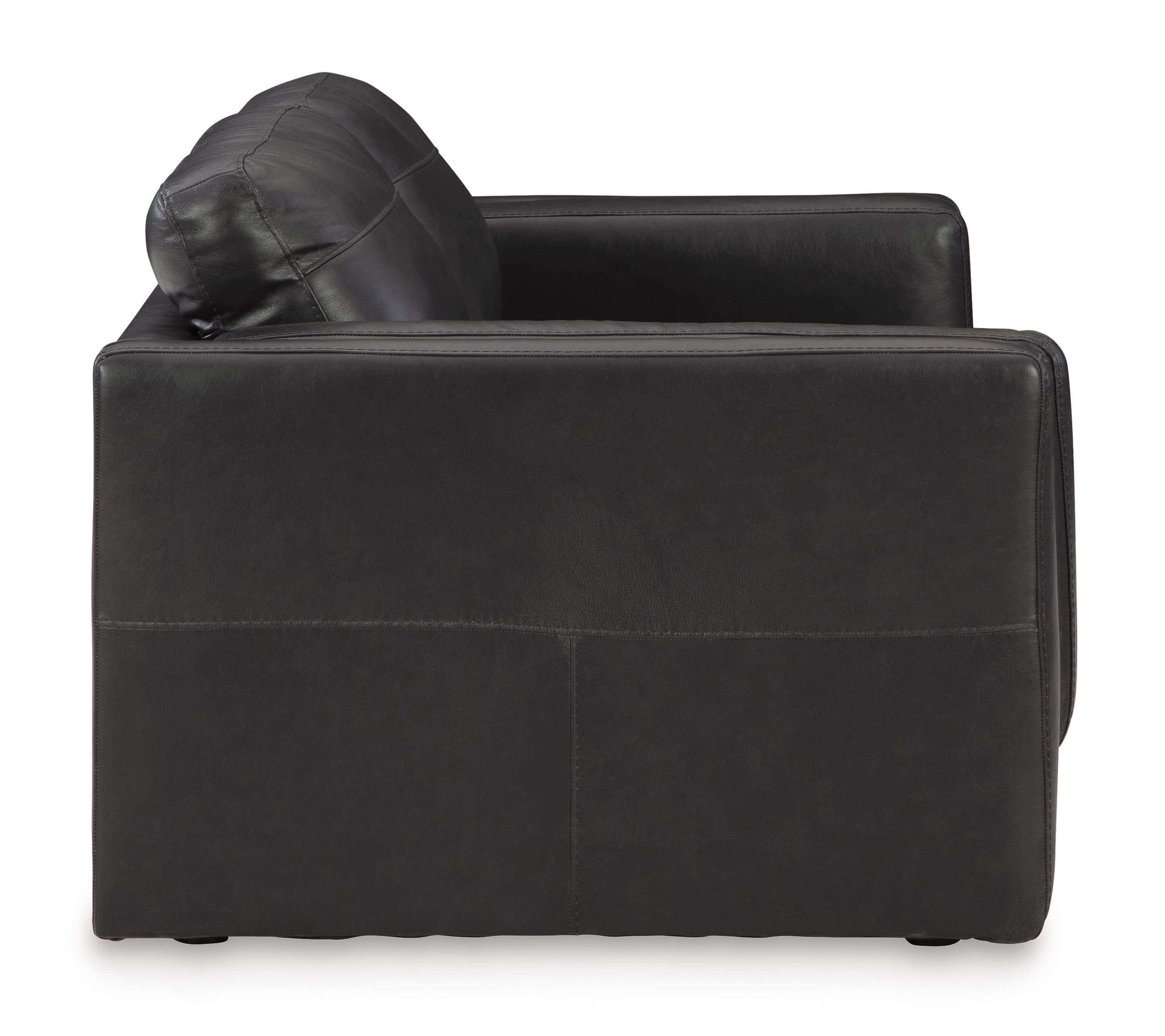 Ashley Amiata Leather Loveseat Side