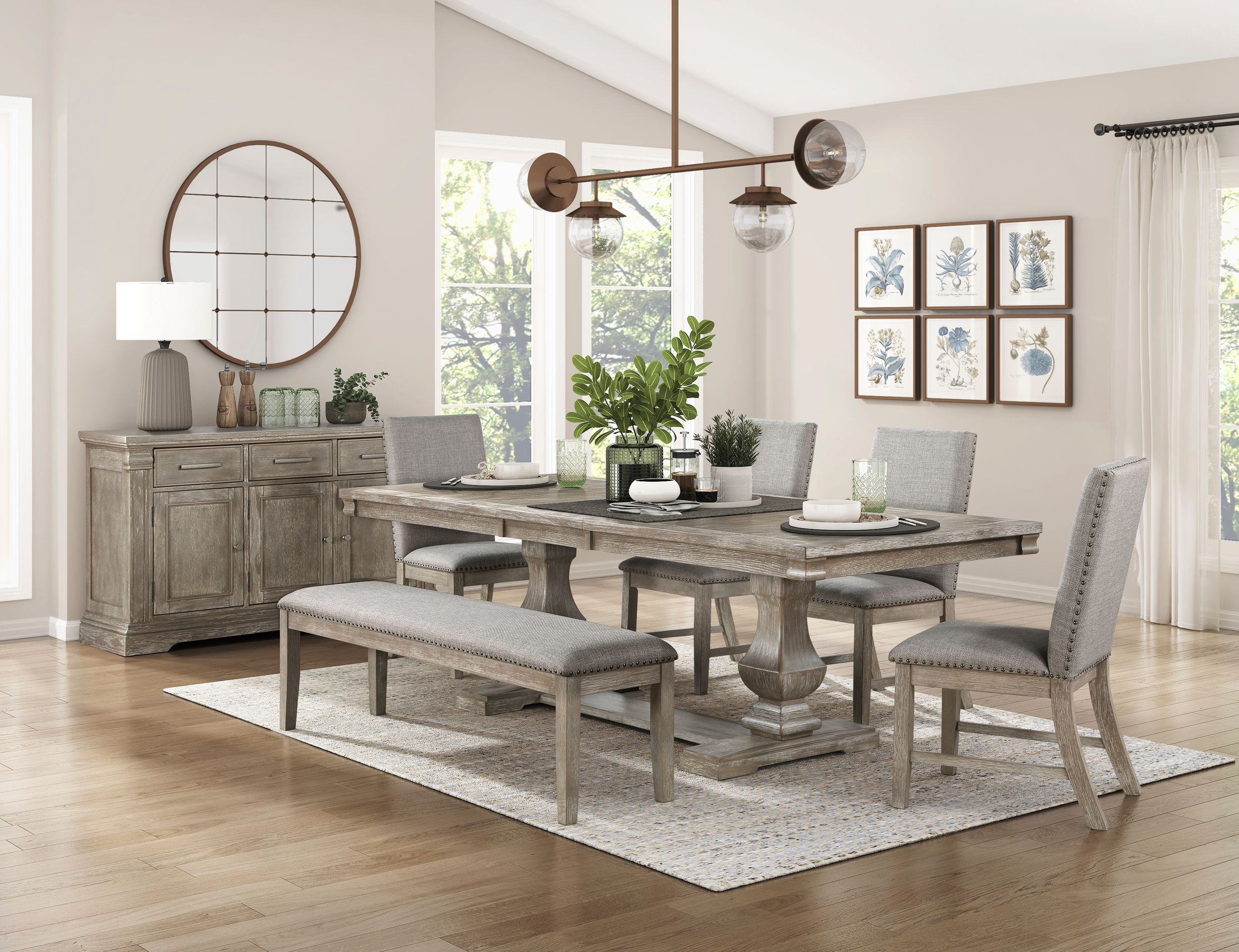Southlake Wood Server with 3 Doors & 3 Drawers