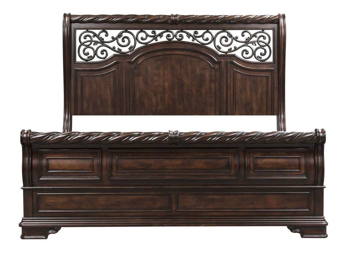 Arbor Place Wood King Size Sleigh Bed