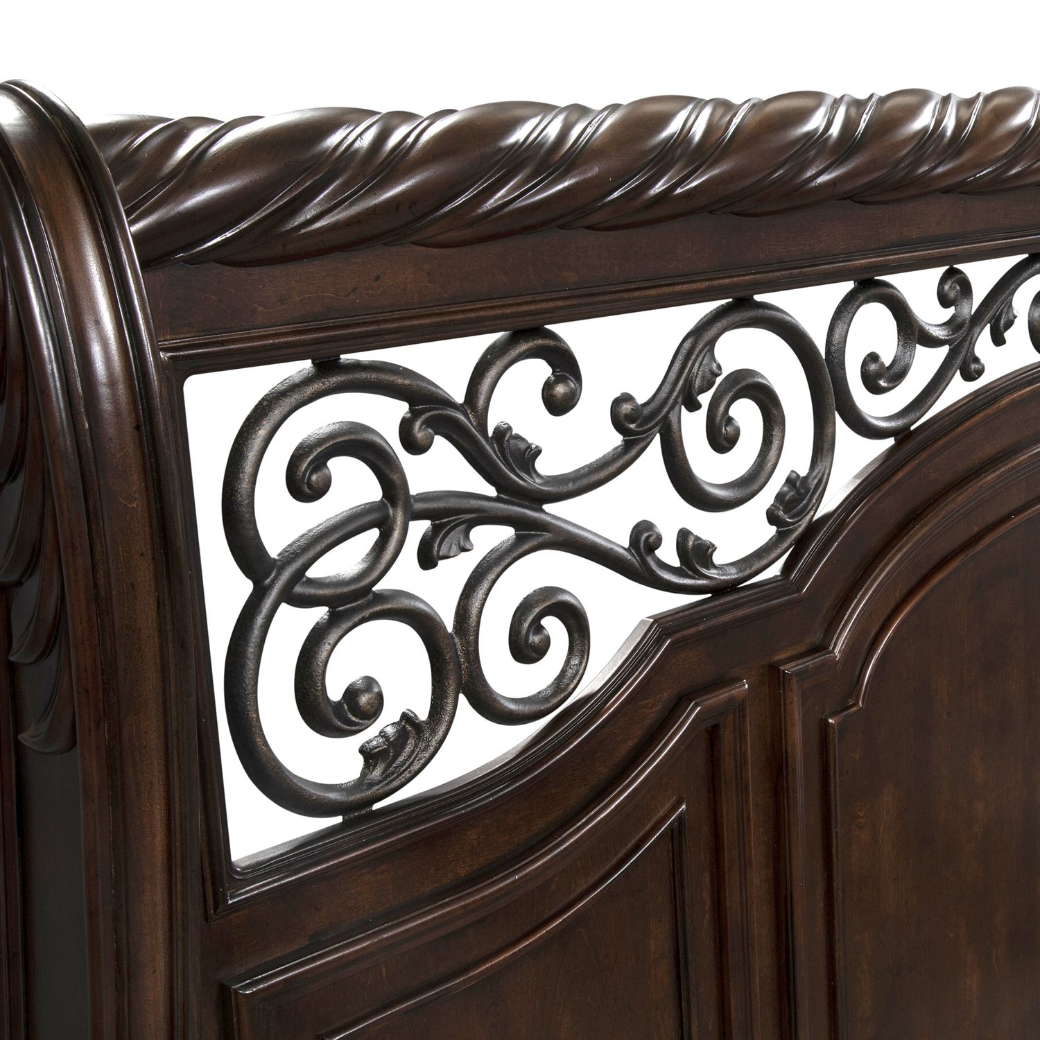 Arbor Place Wood King Size Sleigh Bed
