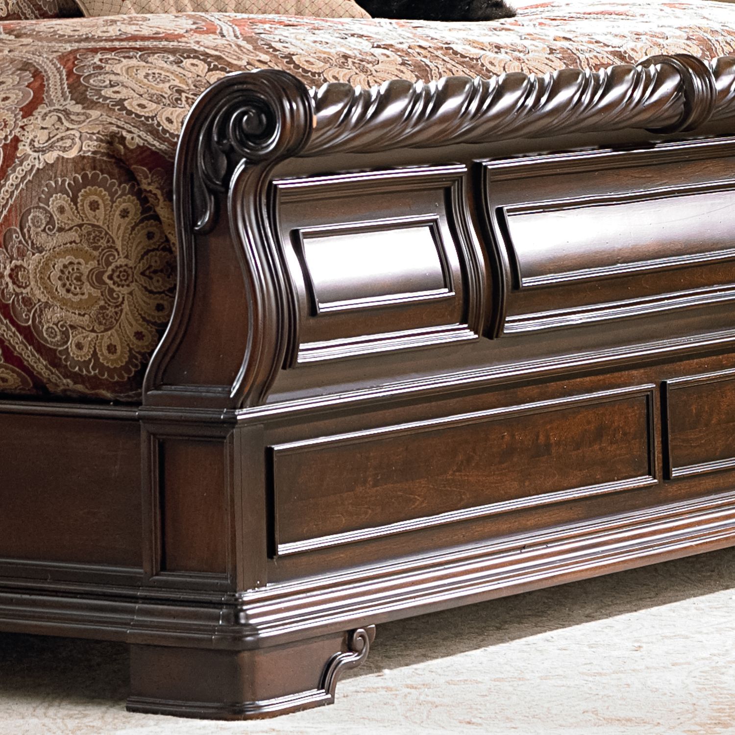 Arbor Place Wood California King Size Sleigh Bed