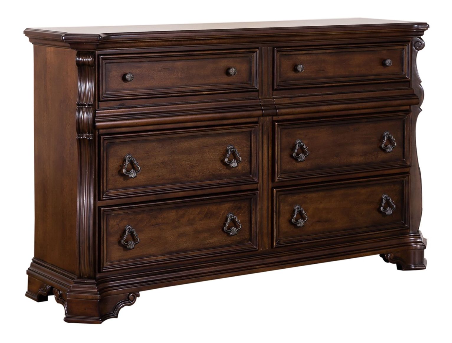 Arbor Place Wood Sleigh Bedroom Set | Traditional Brownstone