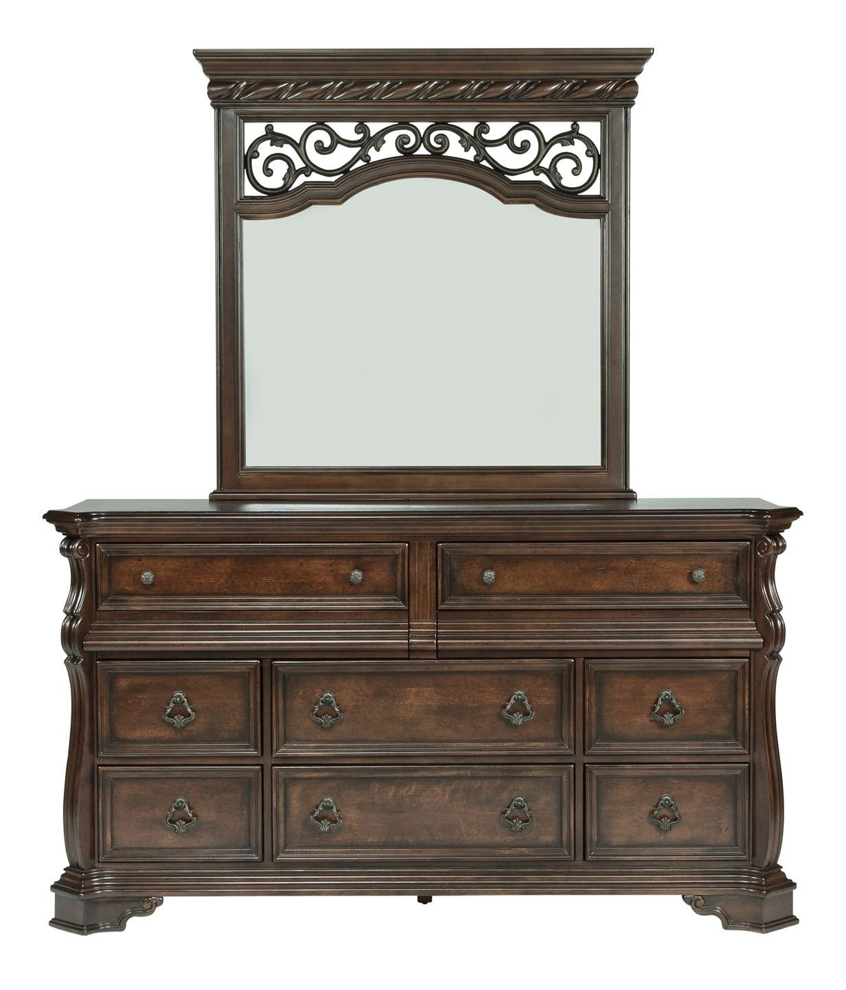 Arbor Place Wood Sleigh Bedroom Set | Traditional Brownstone