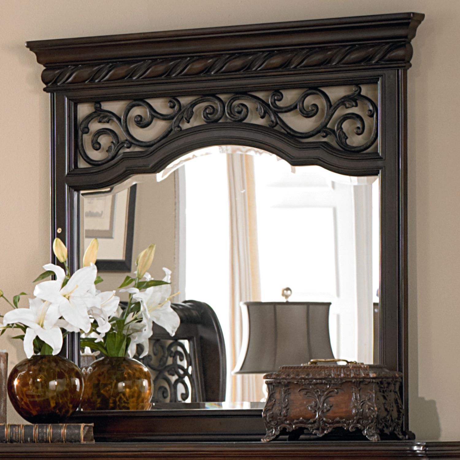 Arbor Place Wood Sleigh Bedroom Set | Traditional Brownstone