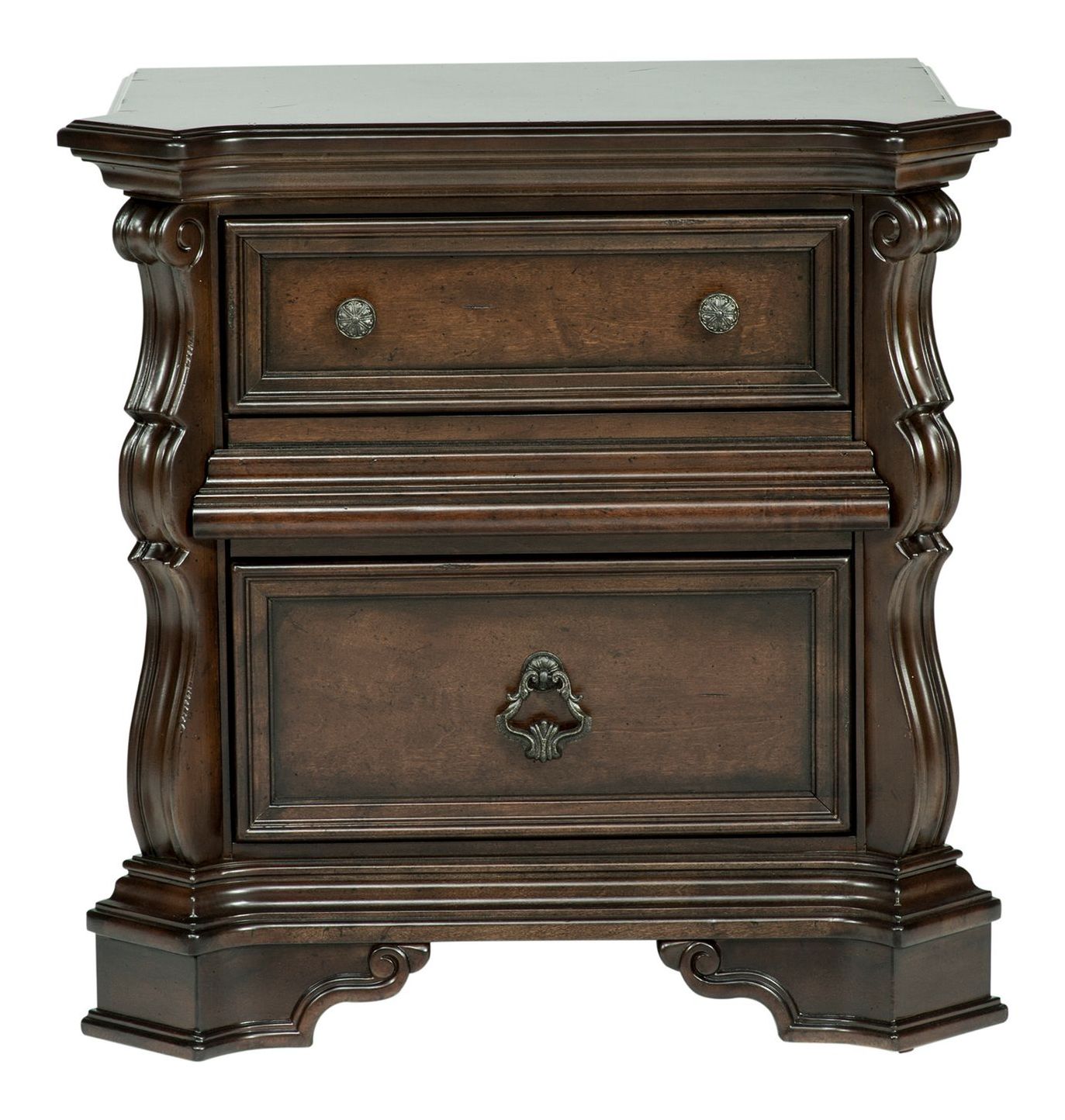 Arbor Place Wood Sleigh Bedroom Set | Traditional Brownstone