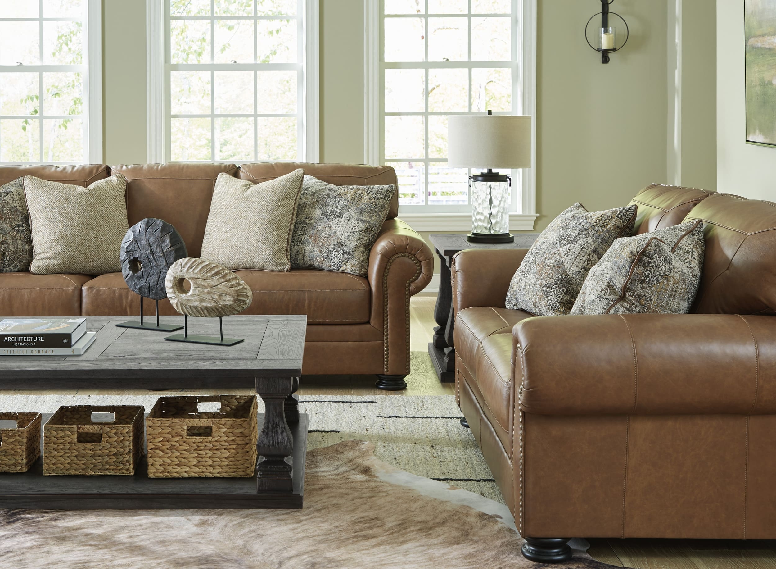 Carianna Leather Sofa Set by Ashley