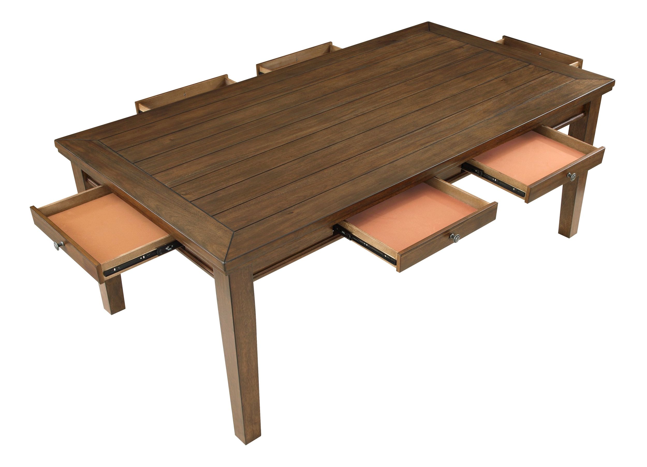 Tigard Rectangular Wood Dining Table w/2 Drawers