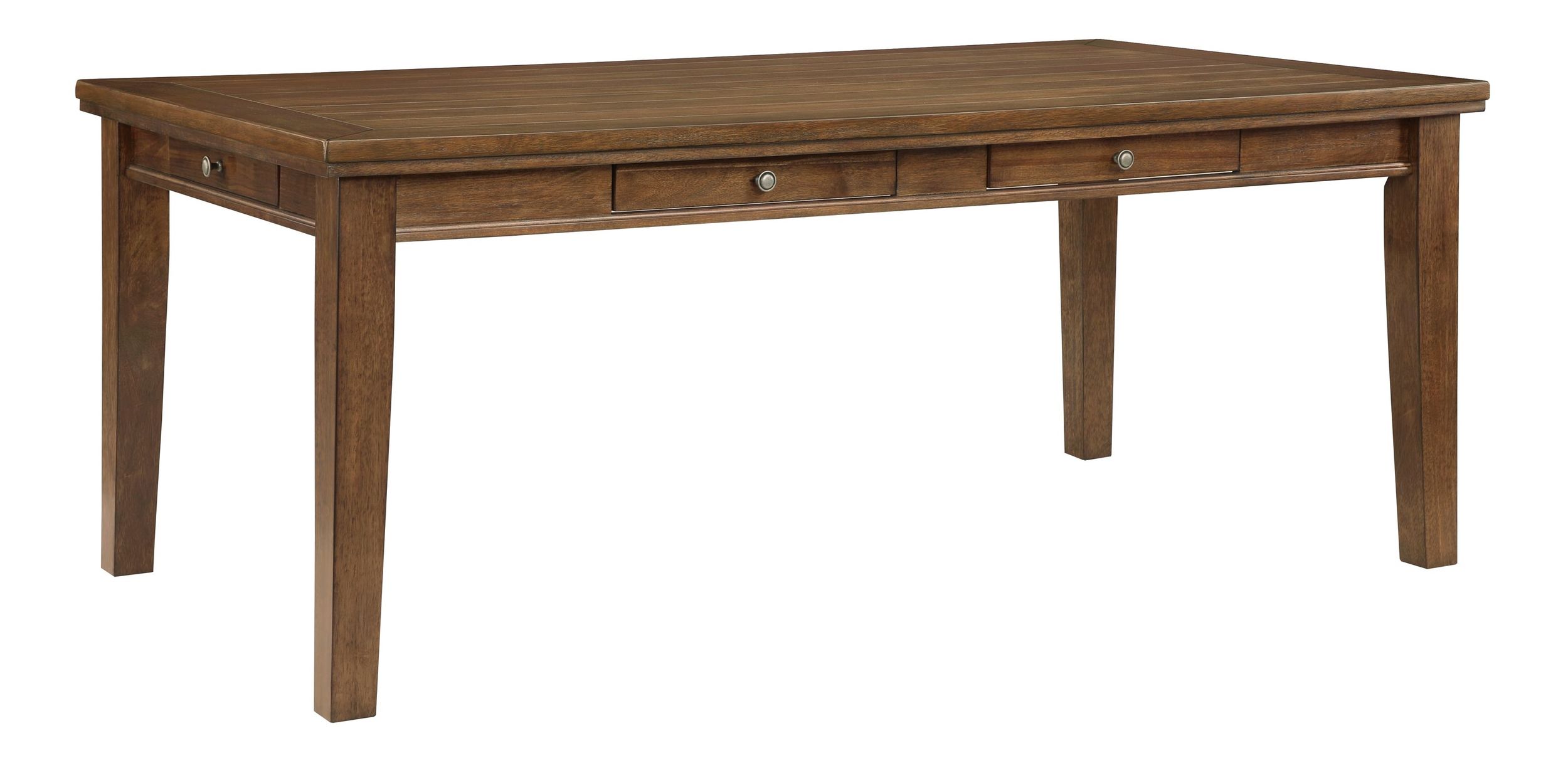 Tigard Rectangular Wood Dining Table w/2 Drawers