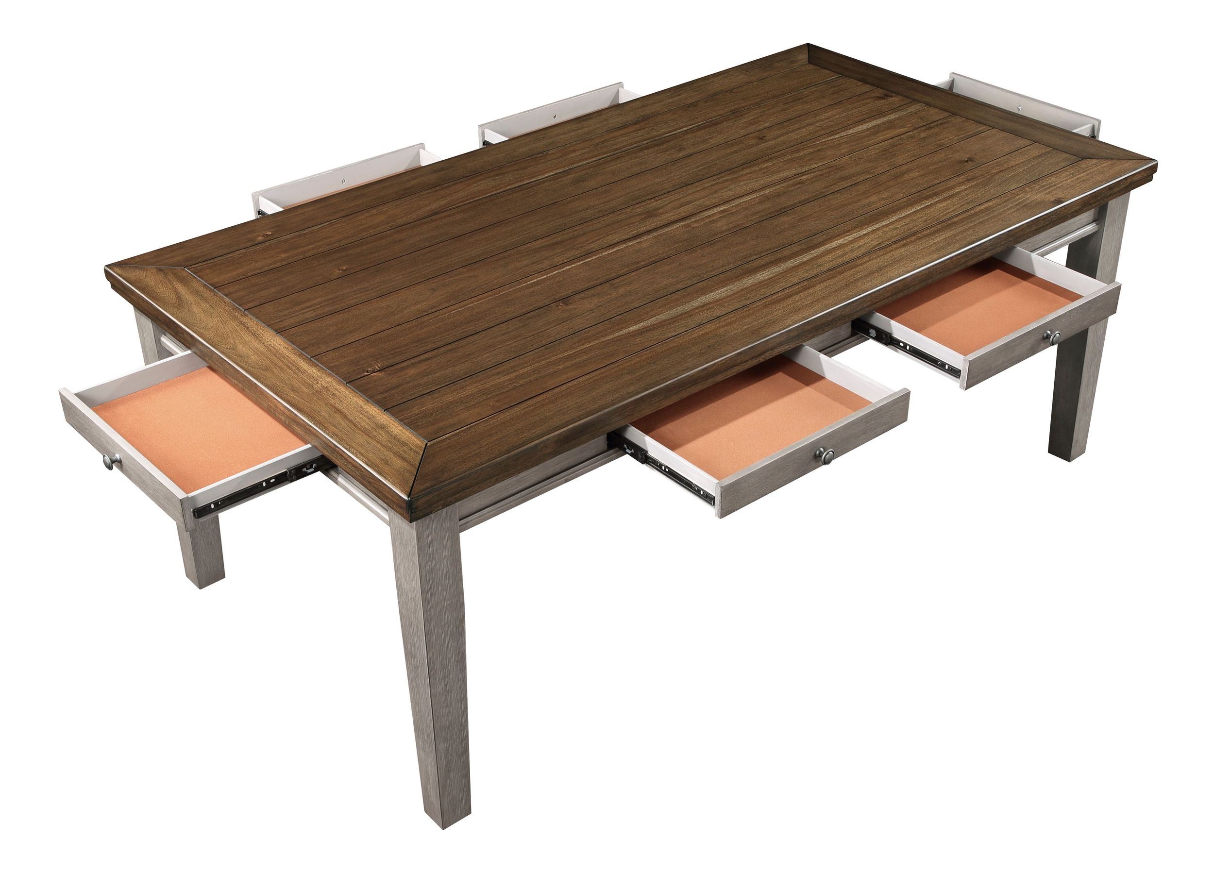 Tigard Rectangular Wood Dining Table w/2 Drawers