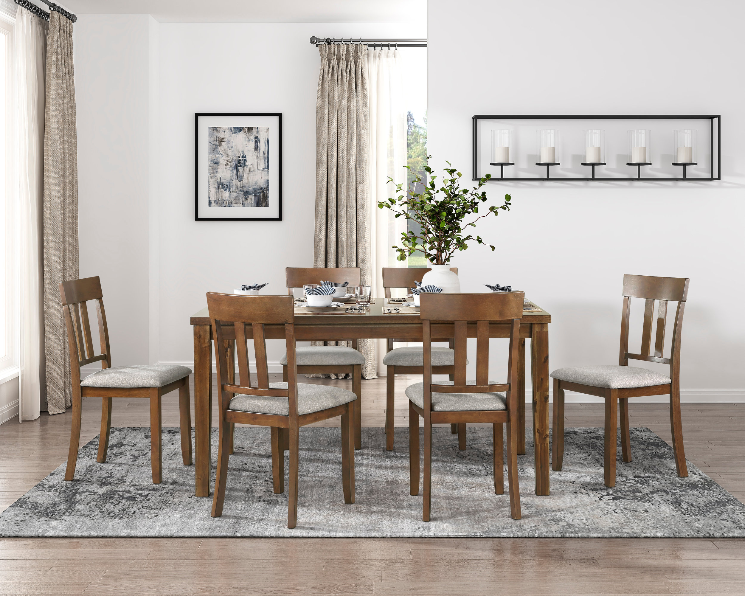 Prineville Wood 7-Piece Pack Dinette Set