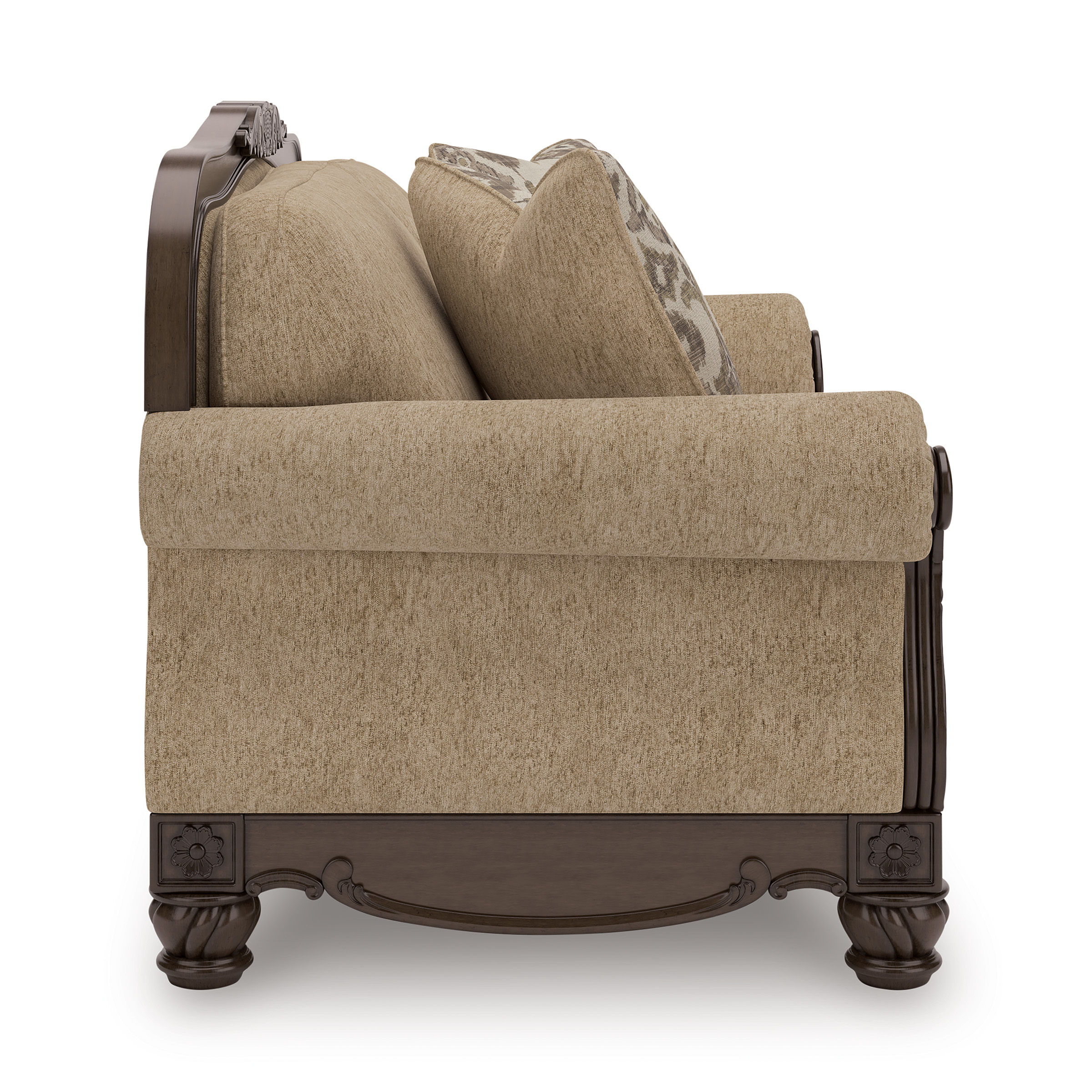Chelsworth Golden Polyester Loveseat - Traditional Style
