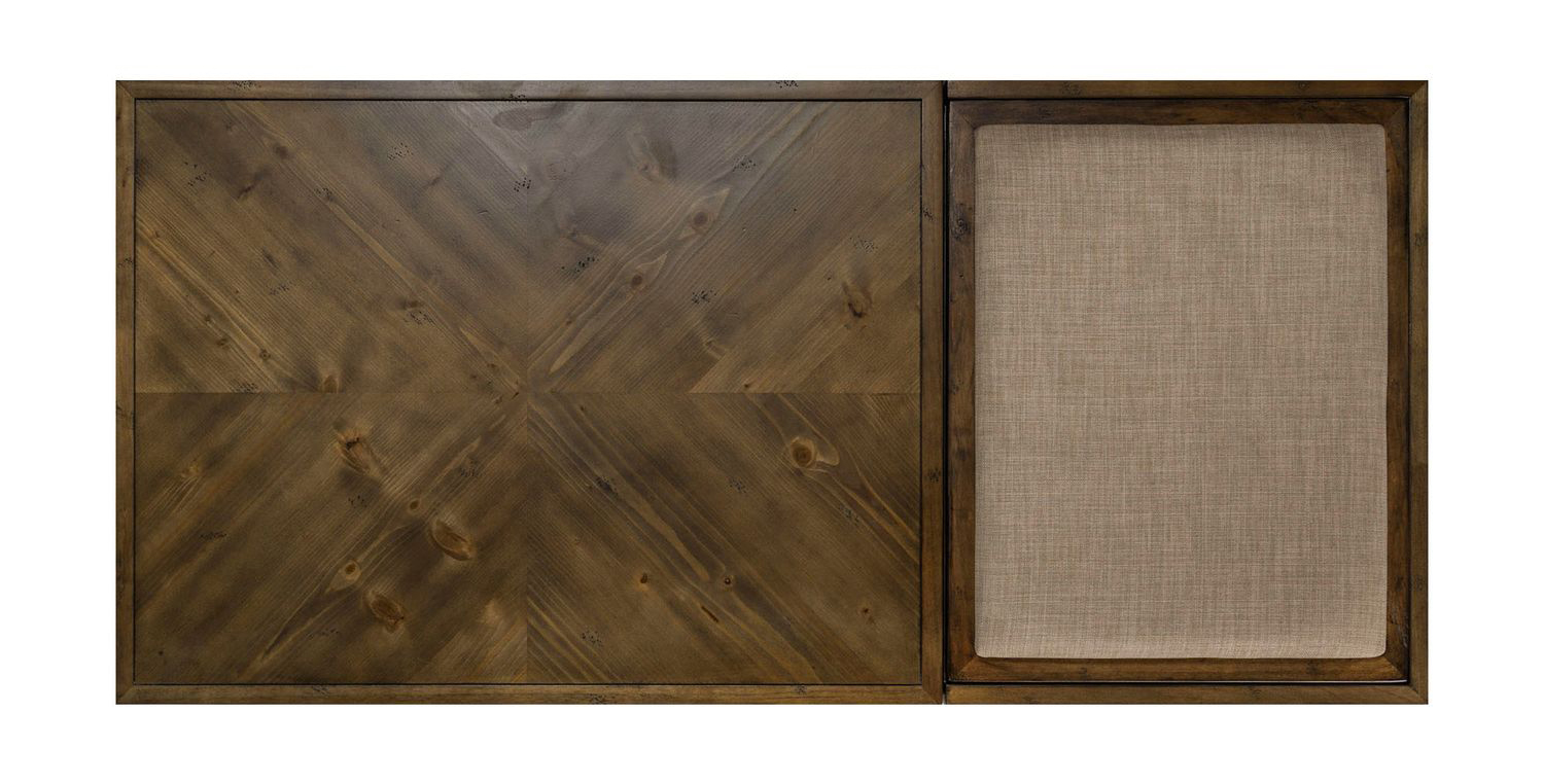 Mitchell Rectangular Wood Storage Cocktail Table w/Casters