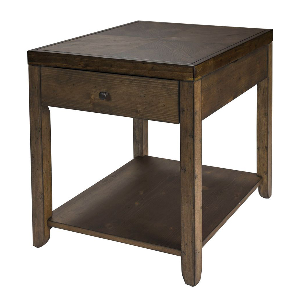 Mitchell Rectangular Wood 1-Drawer End Table