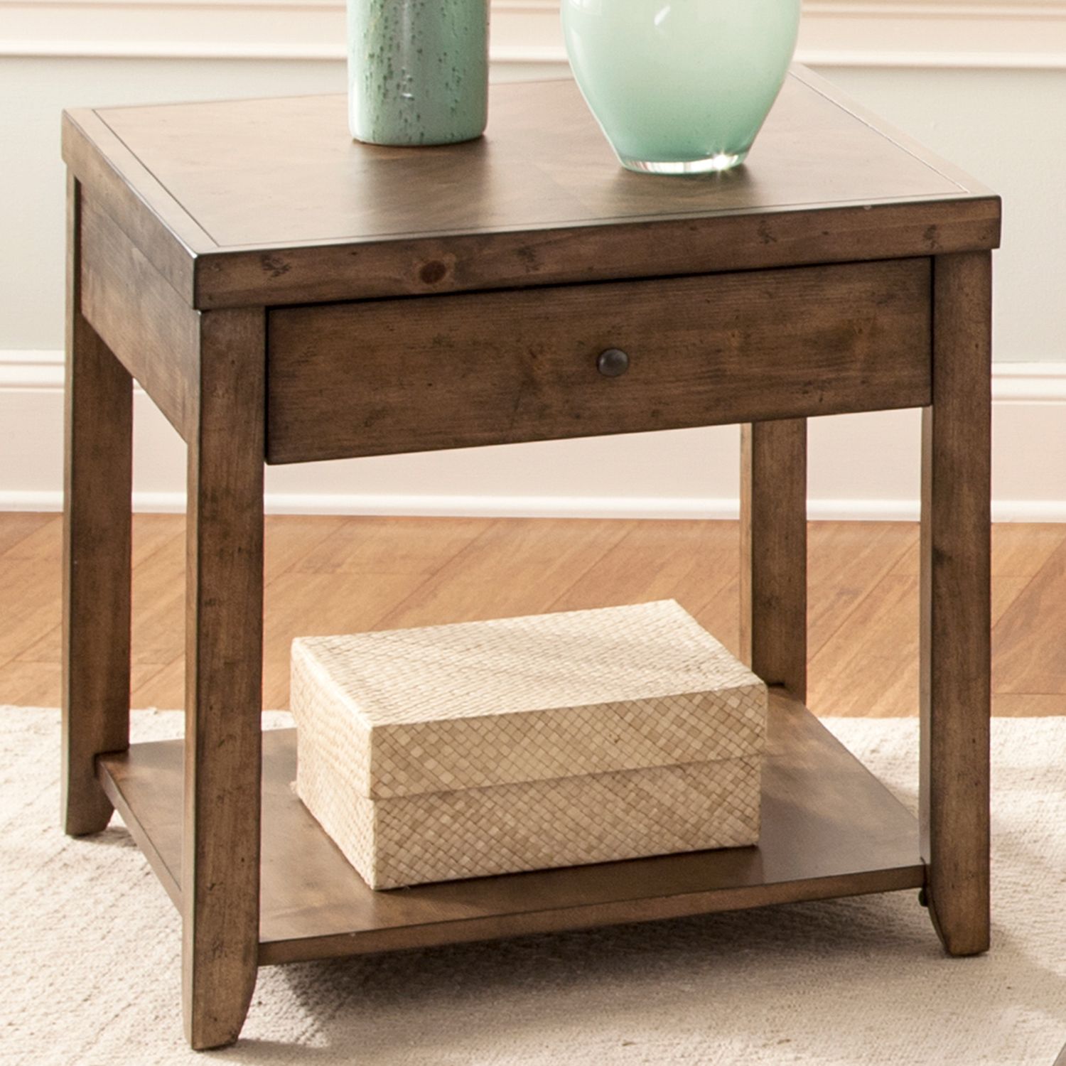 Mitchell Wood Storage Cocktail Table Set | 3-Piece | Cinnamon