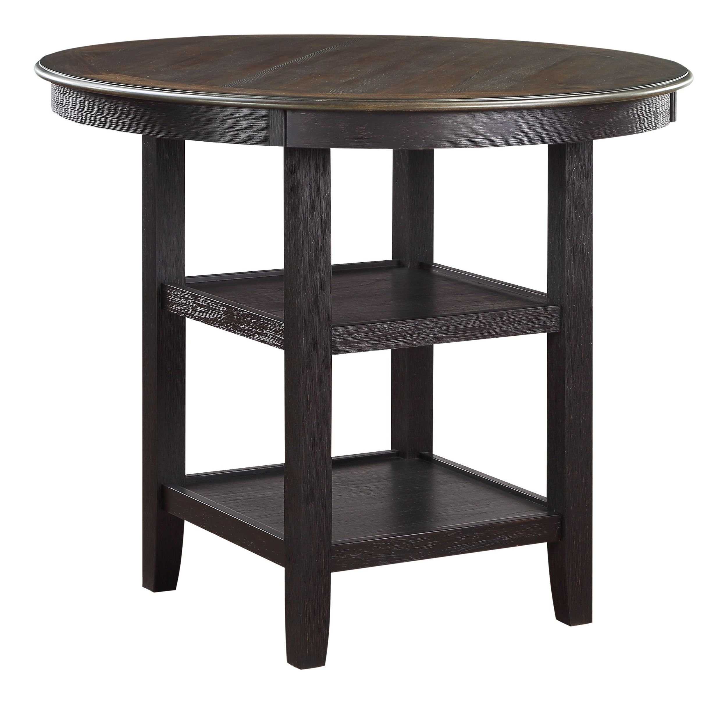 Asher Round Wood Counter Height Set