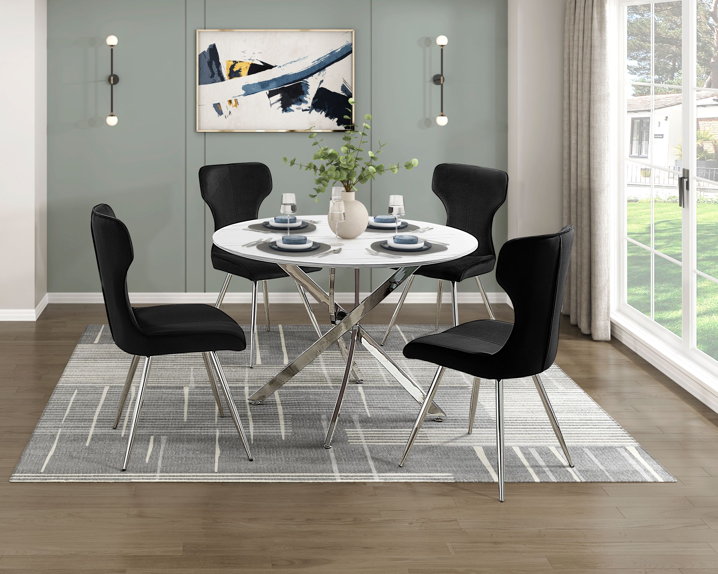 Topeka Metal/Fabric Side Chair
