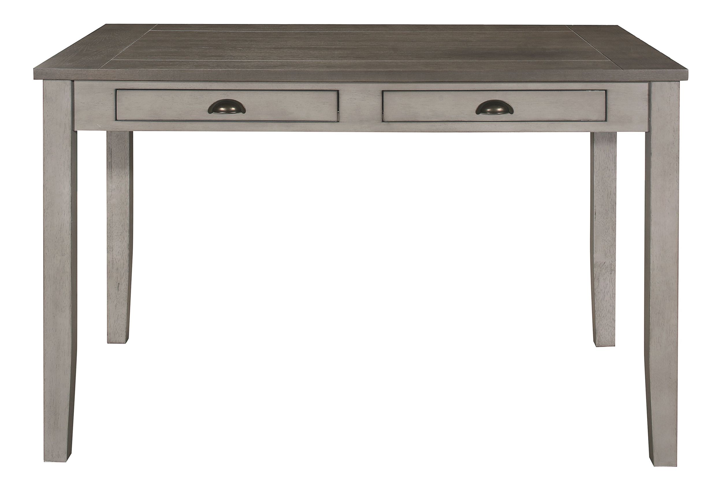 Brightleaf Rectangular Wood Counter Height Set with 4 Drawers