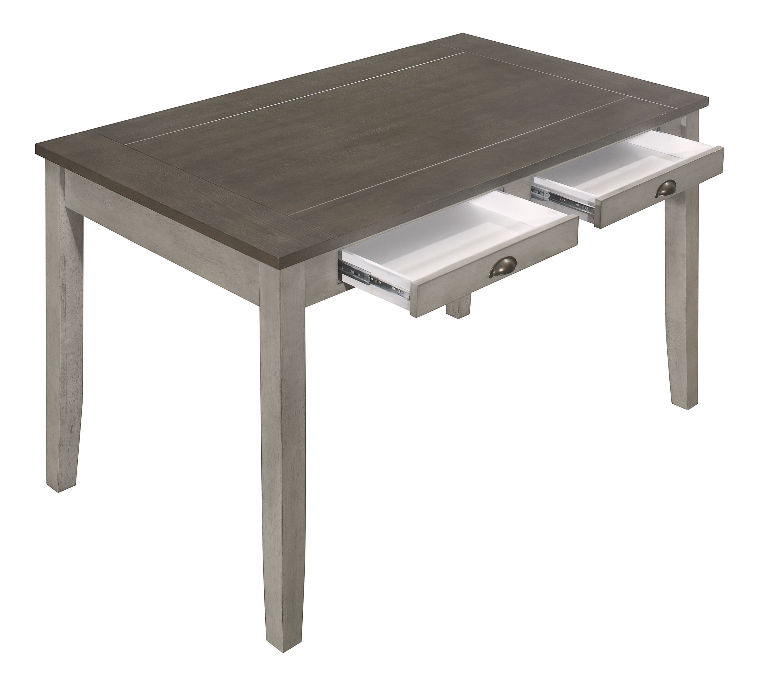 Brightleaf Rectangular Wood Counter Height Set with 4 Drawers